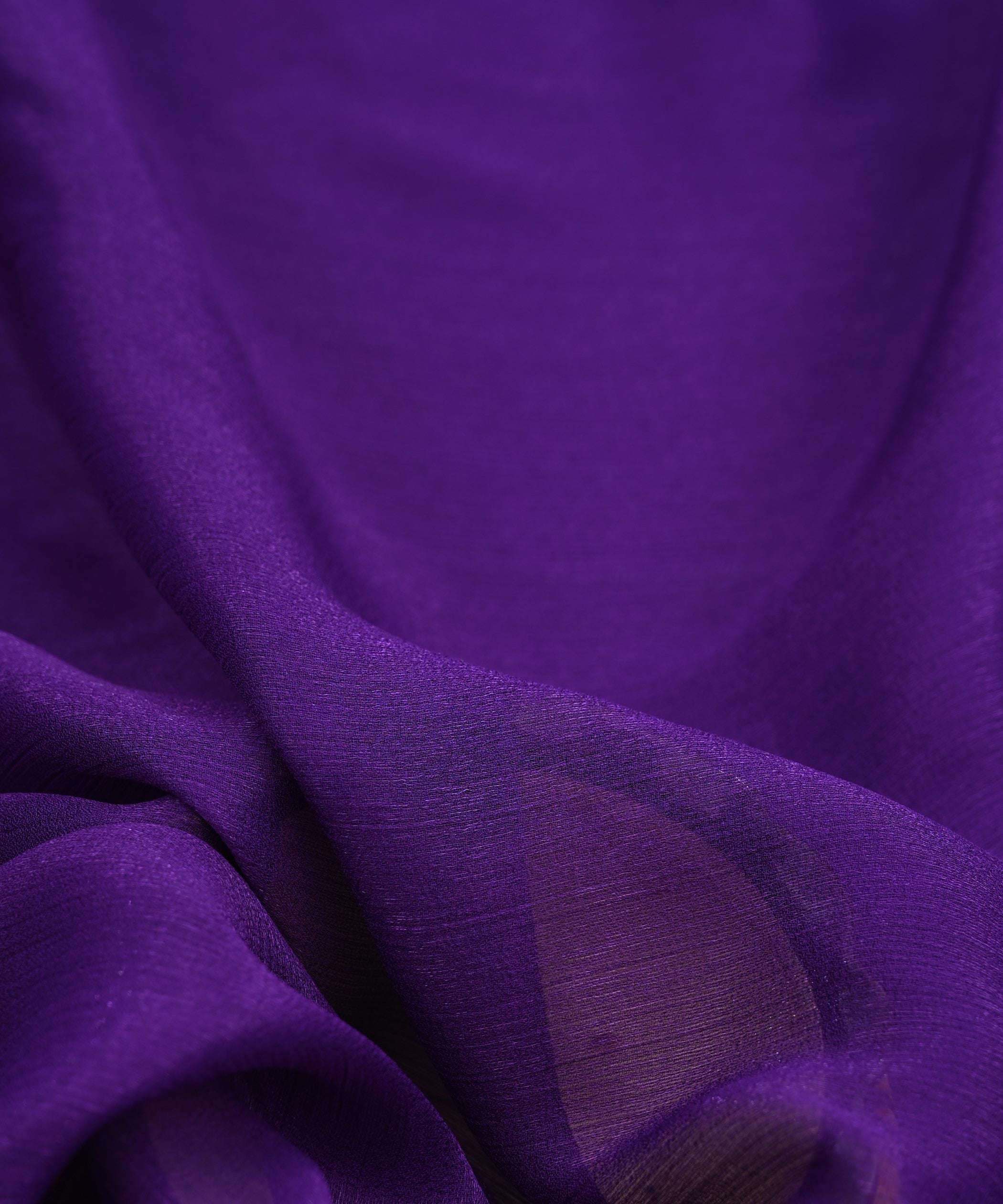 Violet Plain Dyed Simmer Chiffon Fabric
