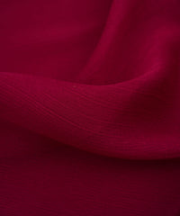 Wine Plain Dyed Simmer Chiffon Fabric