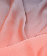 Black & Dusty Peach Plain Dyed Simmer Shaded Georgette Fabric