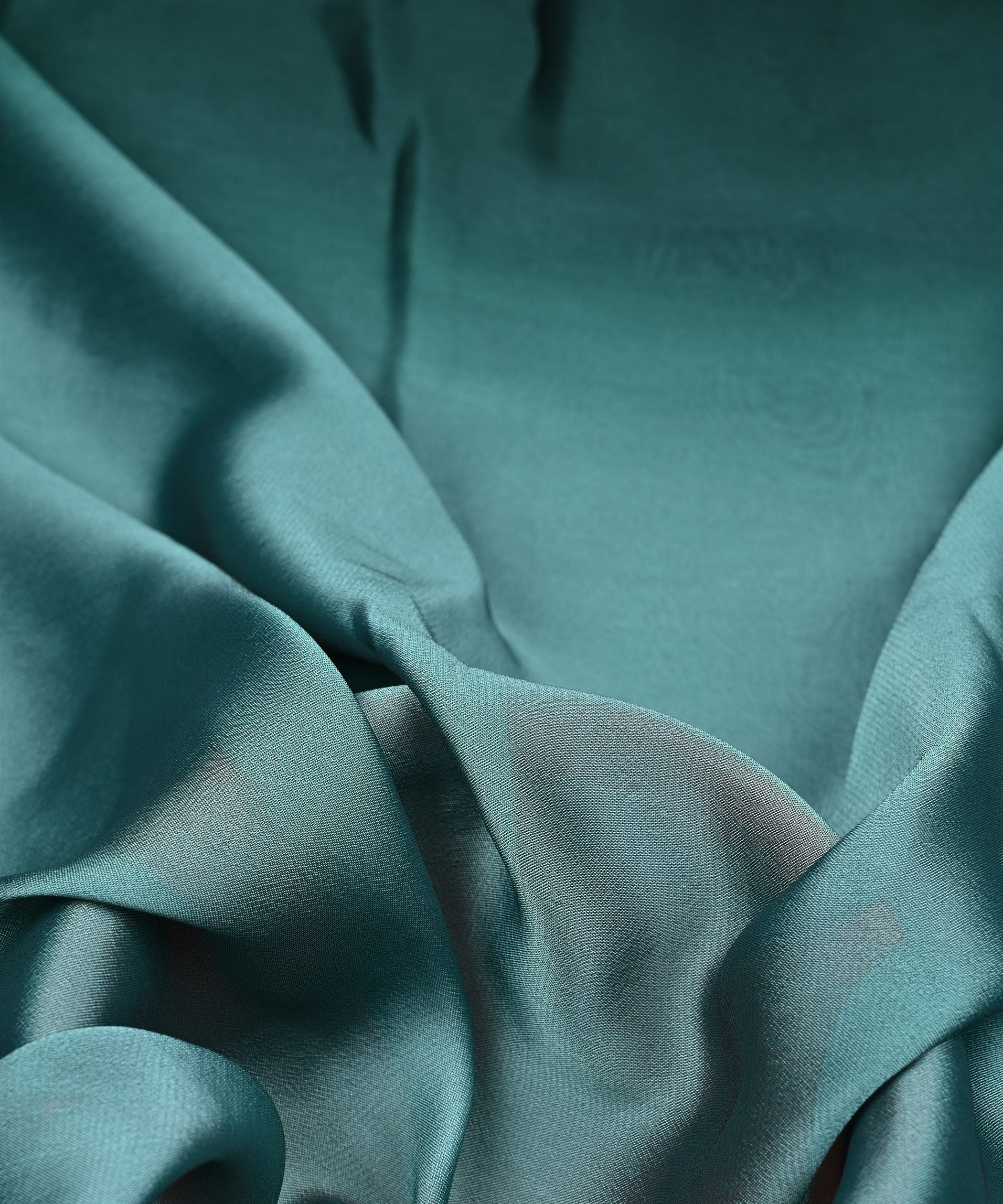 Dark Teal Plain Dyed Simmer Georgette Fabric