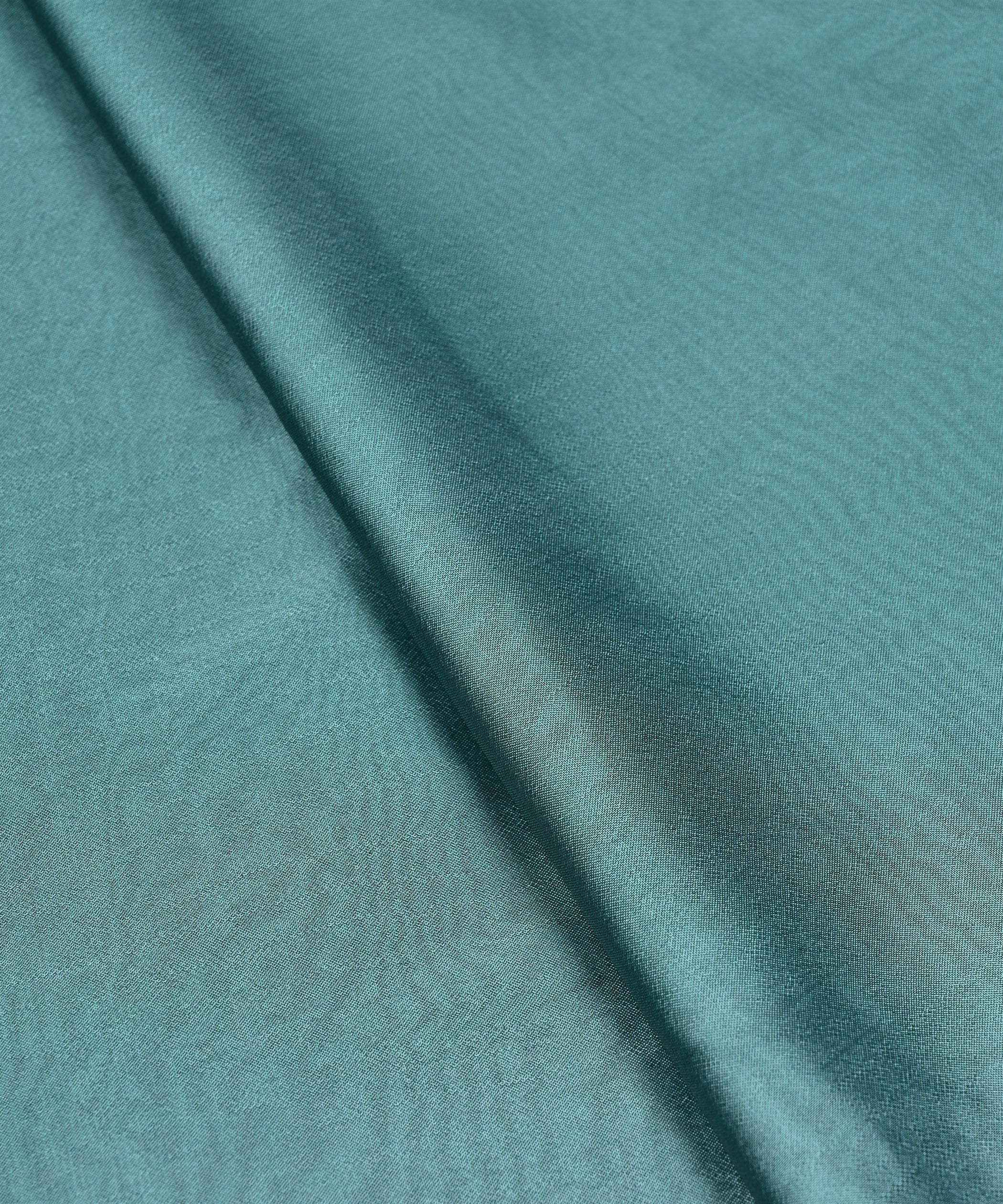 Dark Teal Plain Dyed Simmer Georgette Fabric