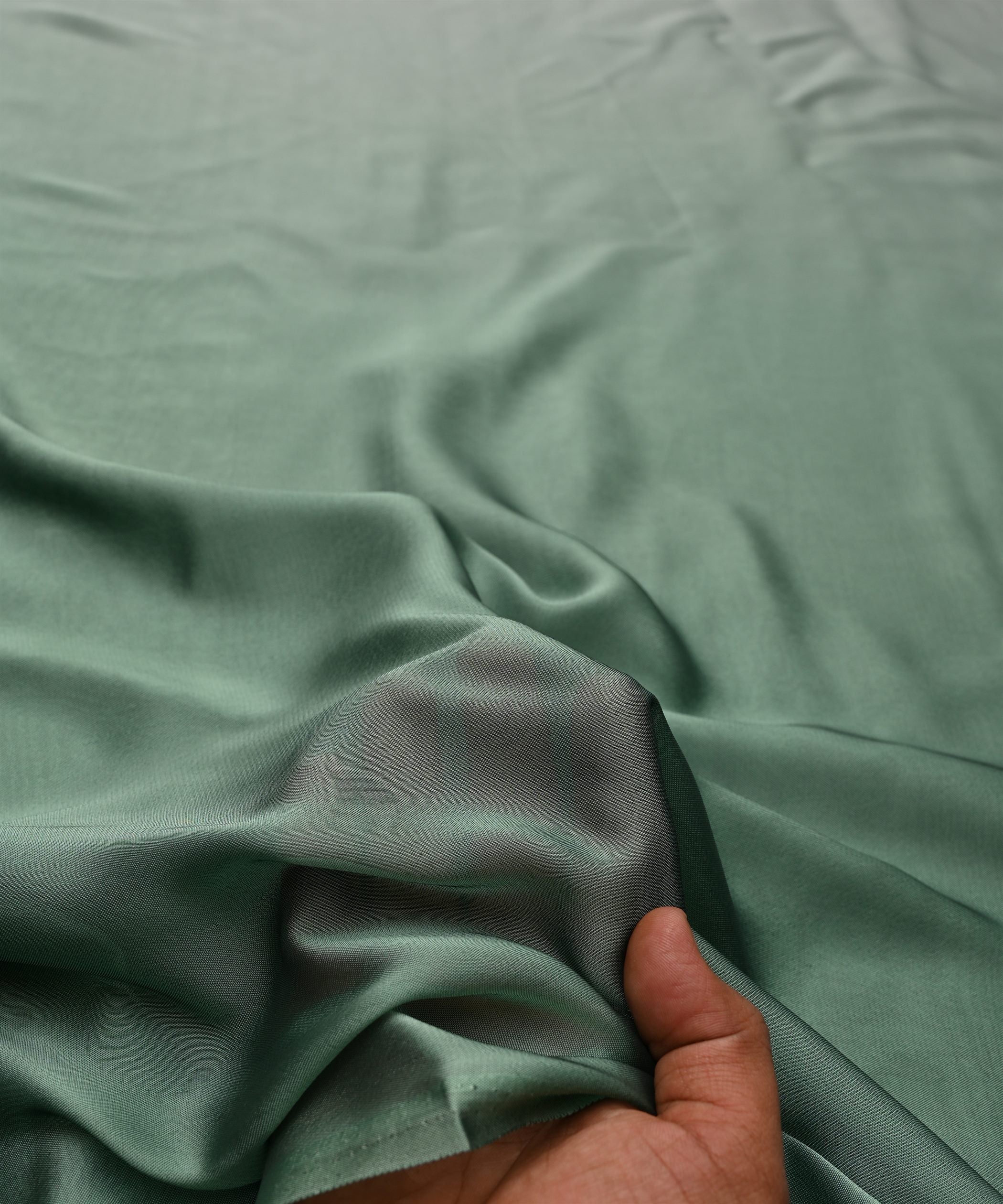Green Plain Dyed Simmer Georgette Fabric