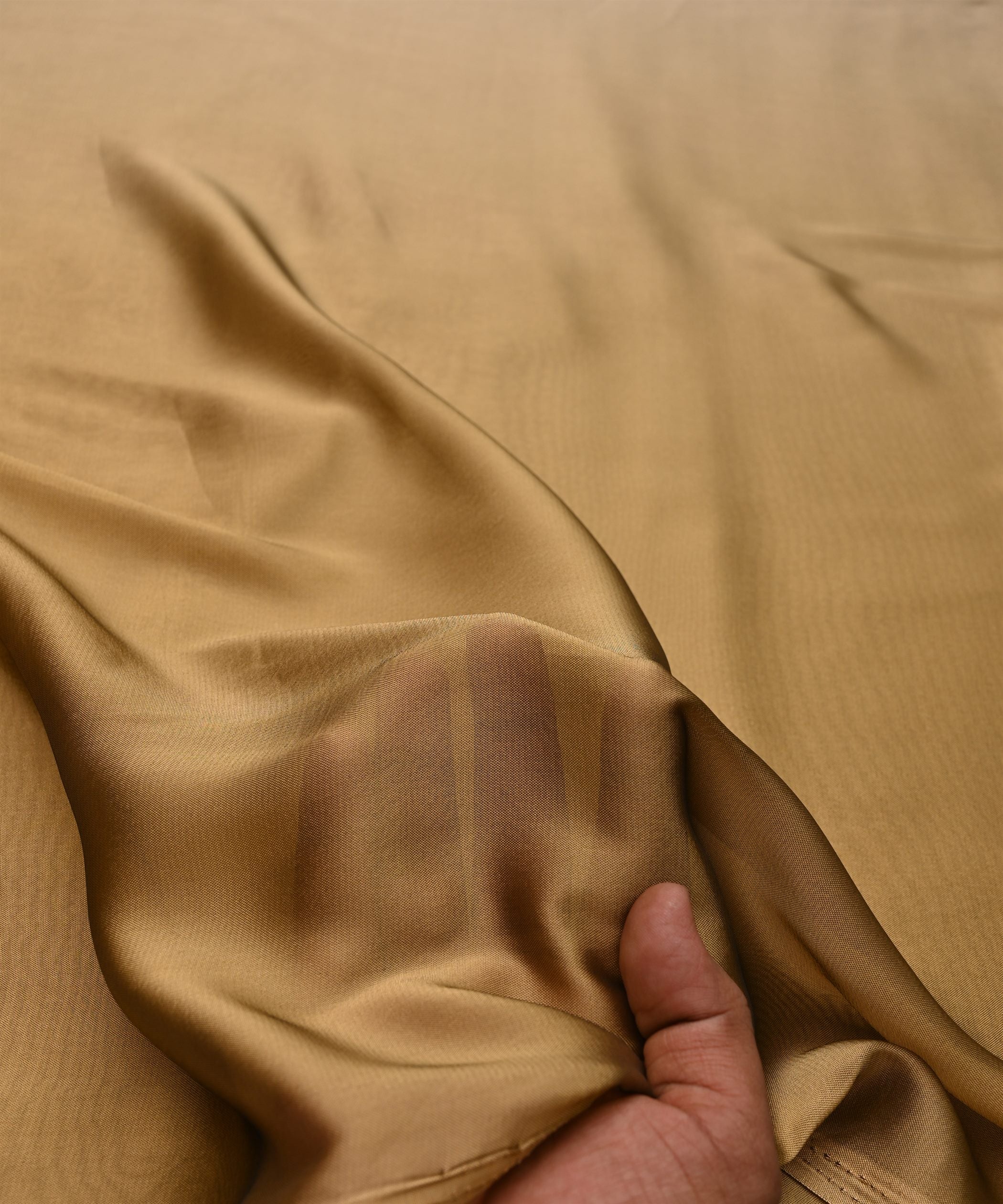 Mustard Yellow Plain Dyed Simmer Georgette Fabric