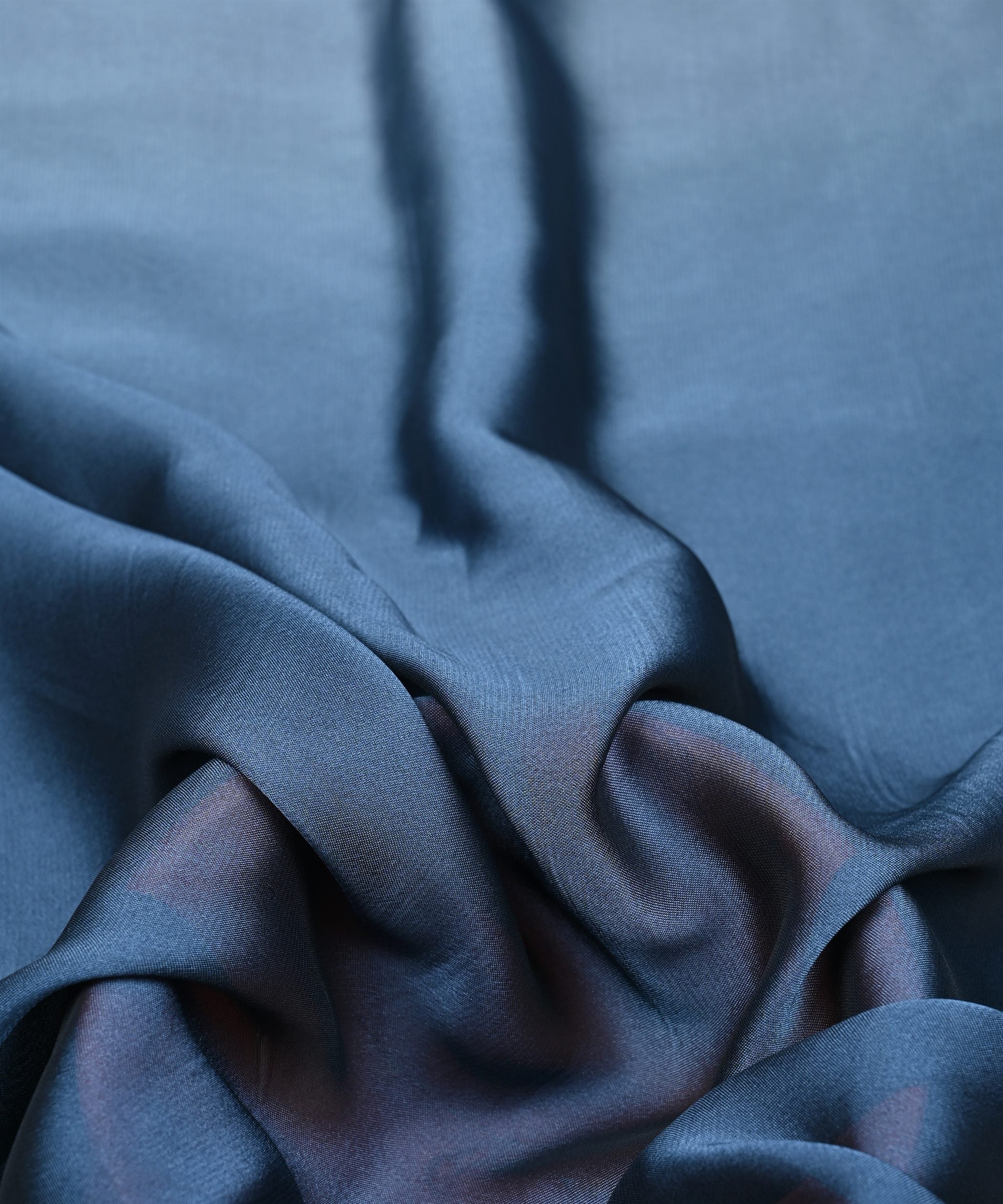 Navy Blue Plain Dyed Simmer Georgette Fabric