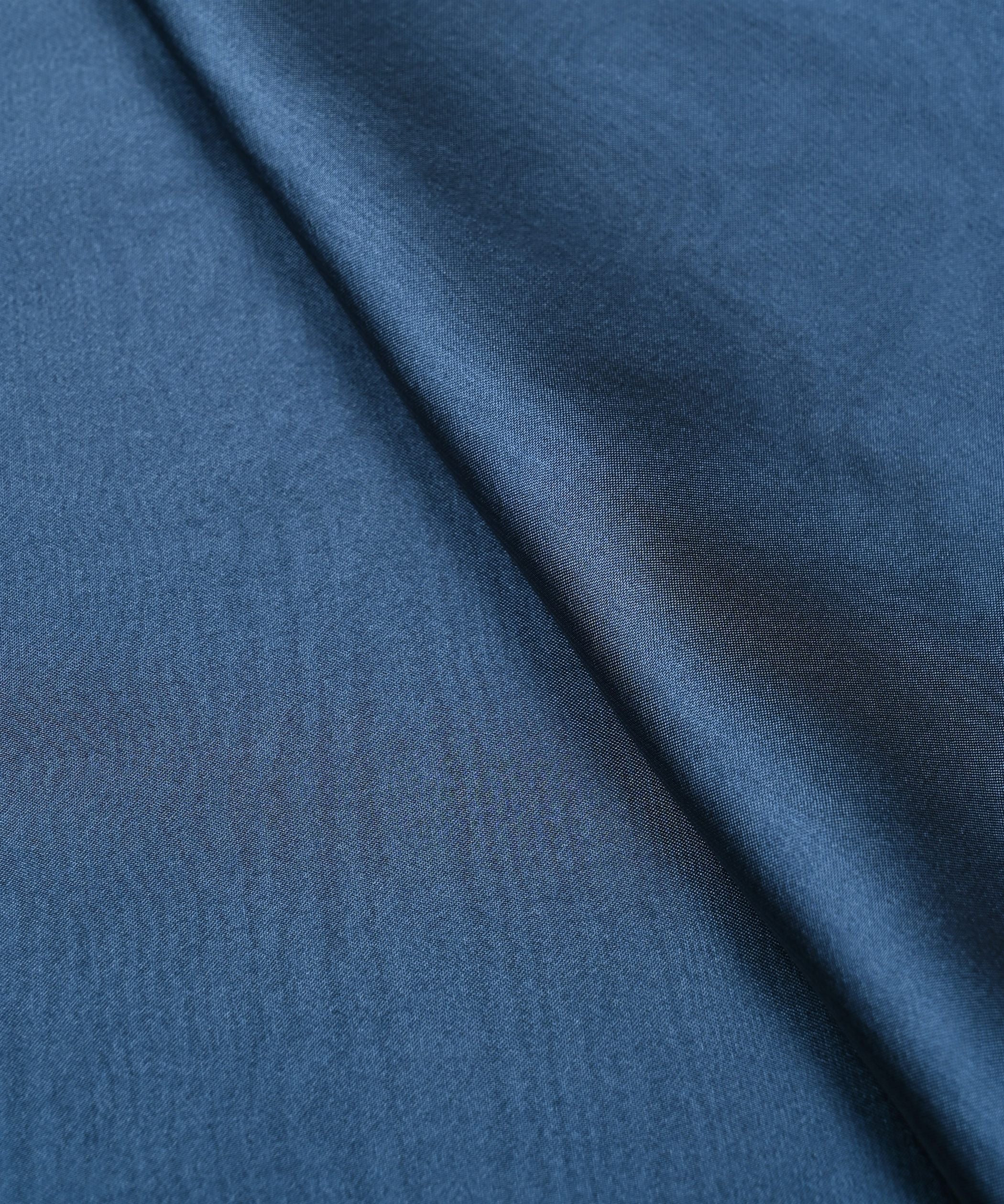 Navy Blue Plain Dyed Simmer Georgette Fabric