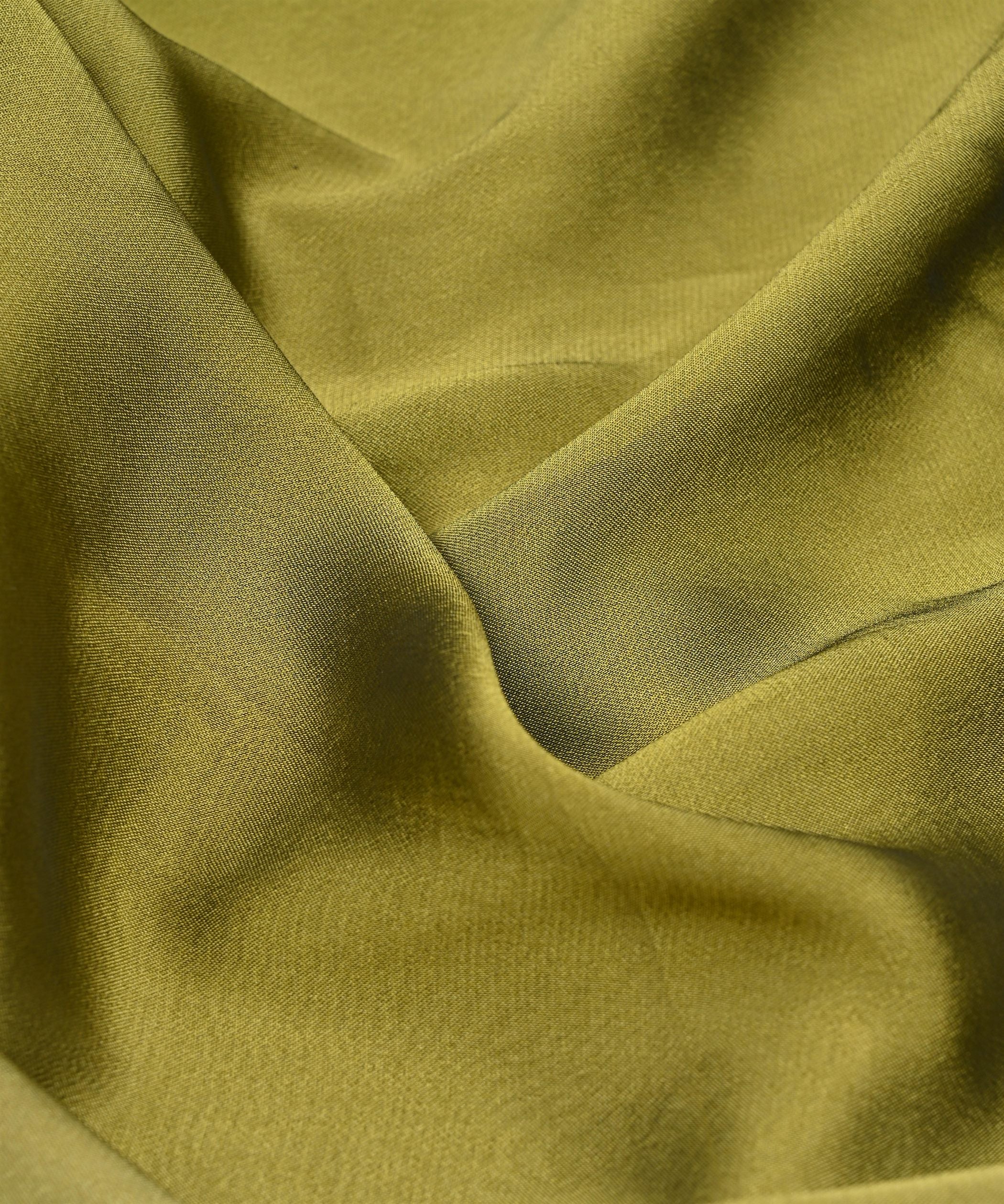 Olive Green Plain Dyed Simmer Georgette Fabric