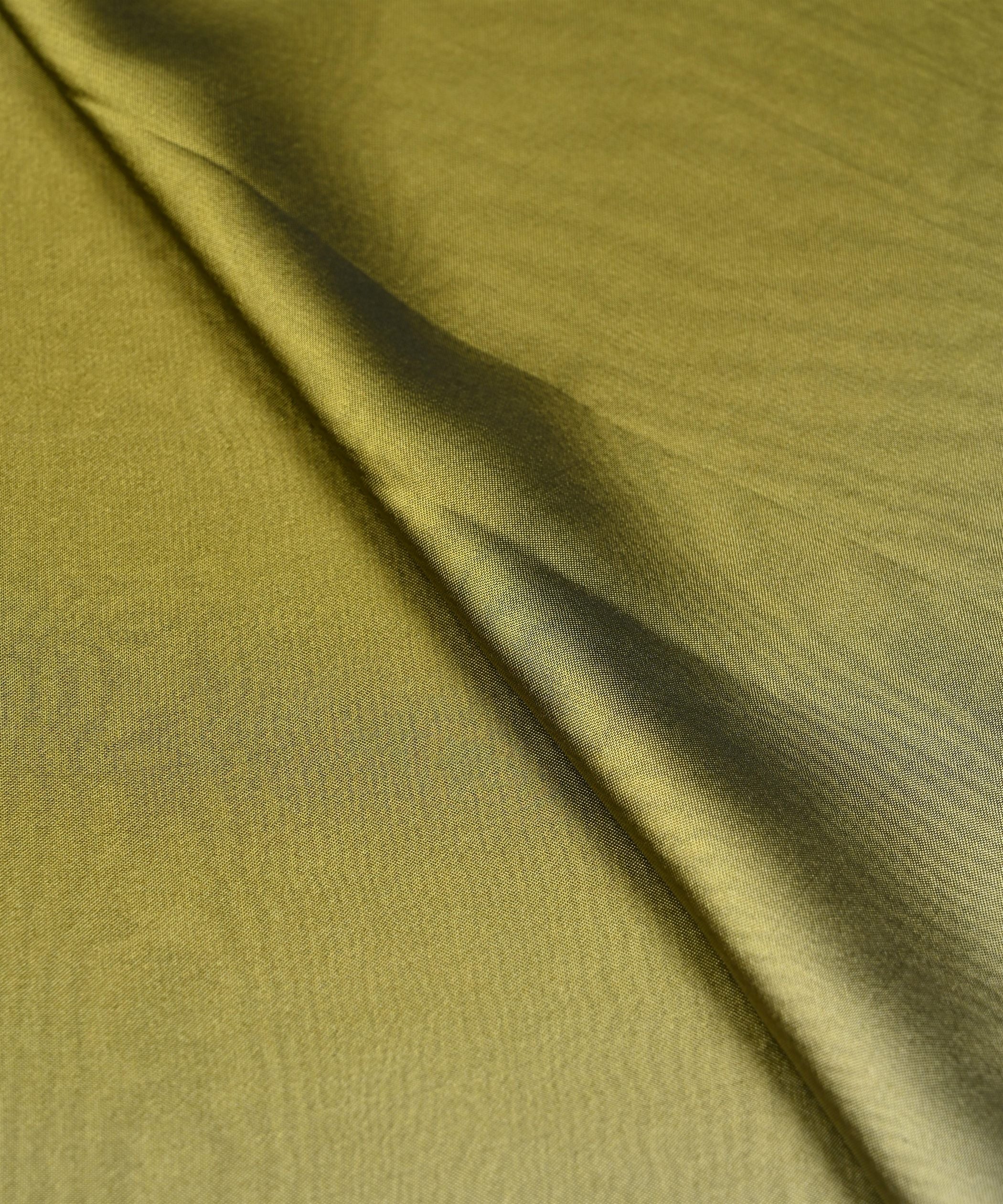 Olive Green Plain Dyed Simmer Georgette Fabric
