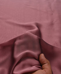Onion Pink Plain Dyed Simmer Georgette Fabric