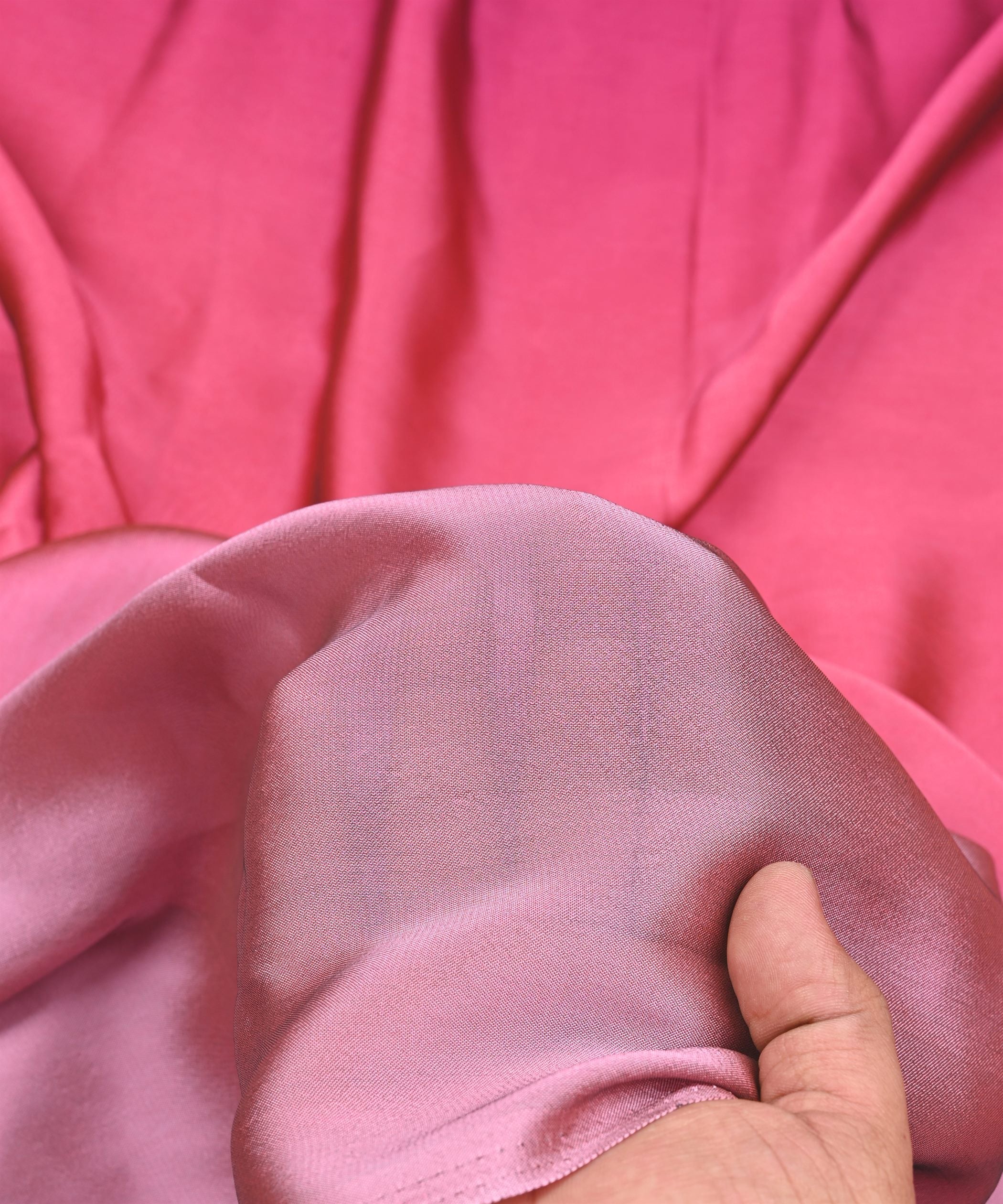 Pink  Plain Dyed Simmer Georgette Fabric
