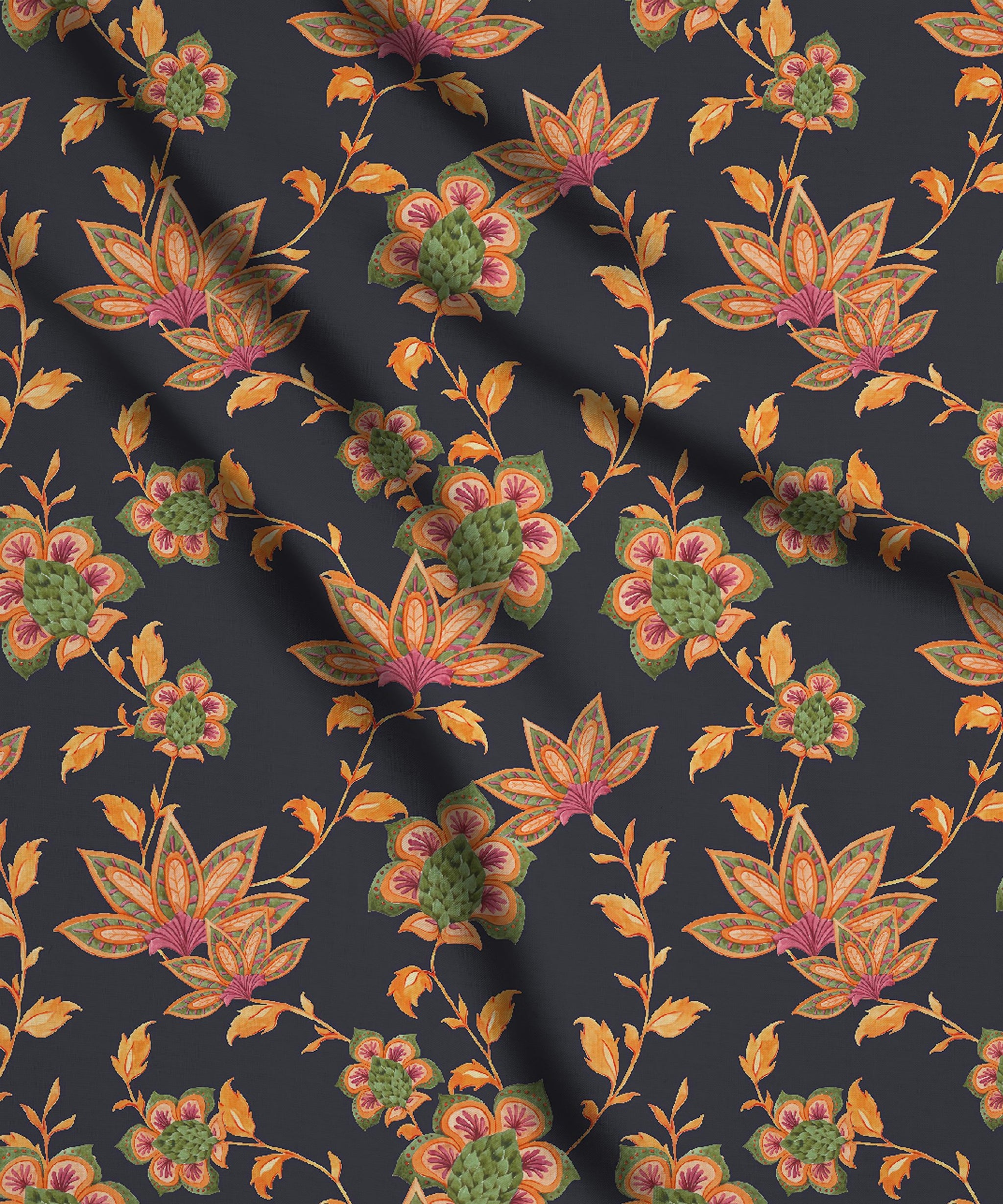 Buy Small Flower Stalk Print Online at Wholesale Prices | – Fabric Depot