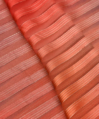 Light Red Spray Print Georgette Fabric with Patta
