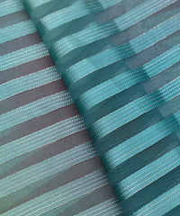 Sky Blue Spray Print Georgette Fabric with Patta
