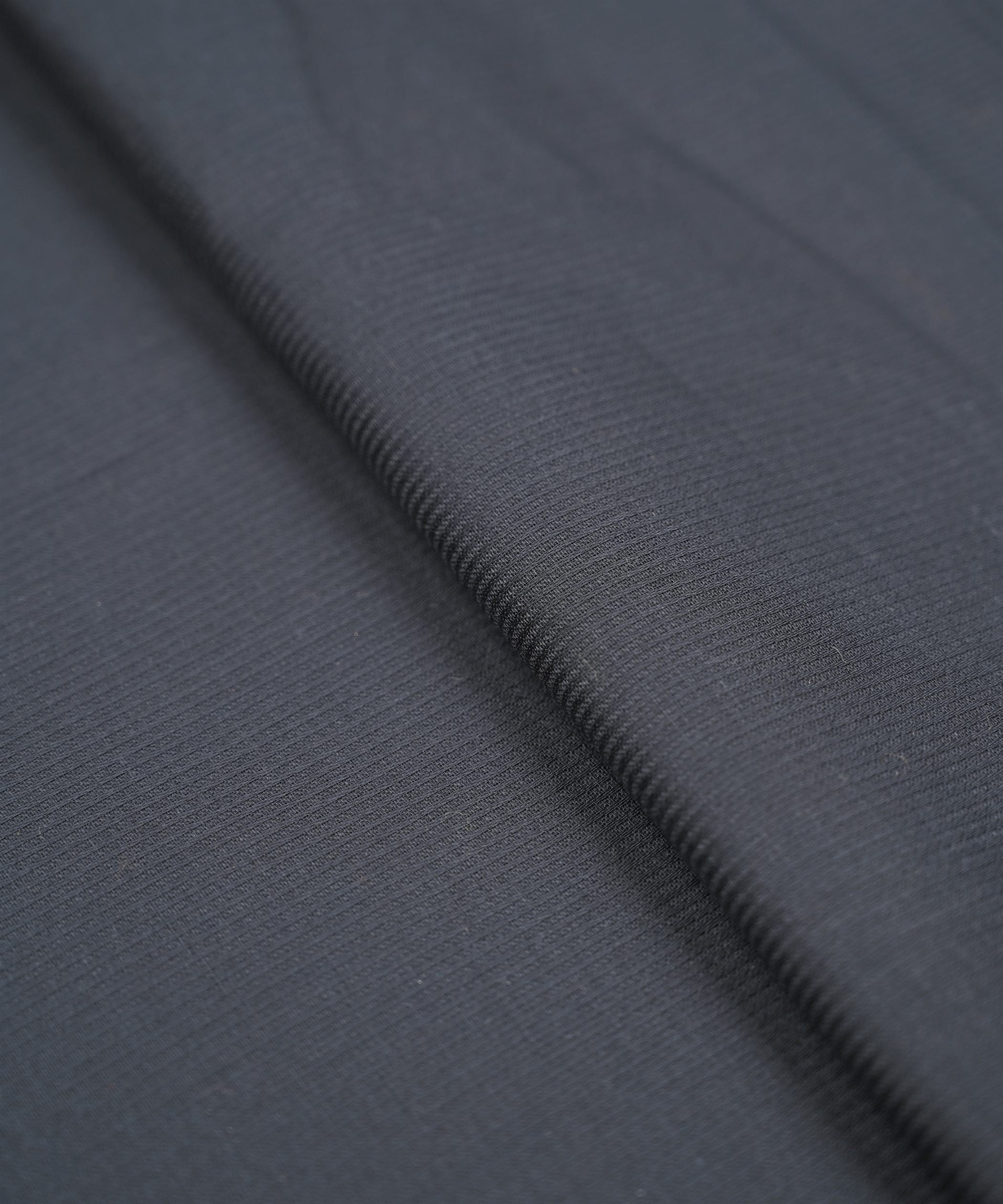 Black Plain Dyed Striped Cotton Fabric