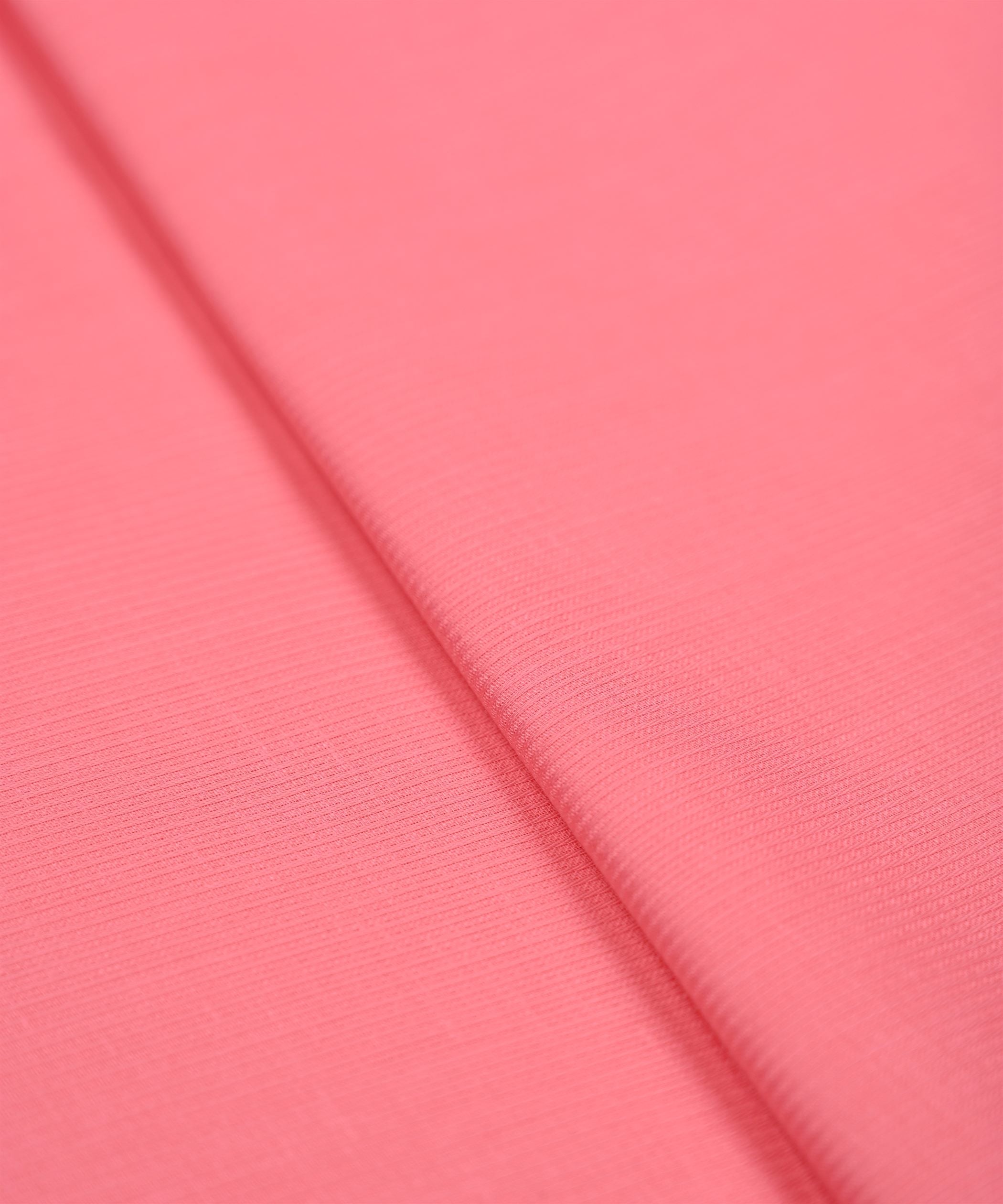 Light Peach Plain Dyed Striped Cotton Fabric
