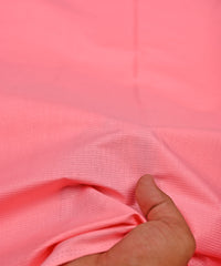 Light Peach Plain Dyed Striped Cotton Fabric