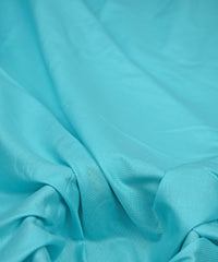 Sky Blue Plain Dyed Striped Cotton Fabric