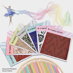 Jacquard Designer Fancy Fabric-Swatch Card