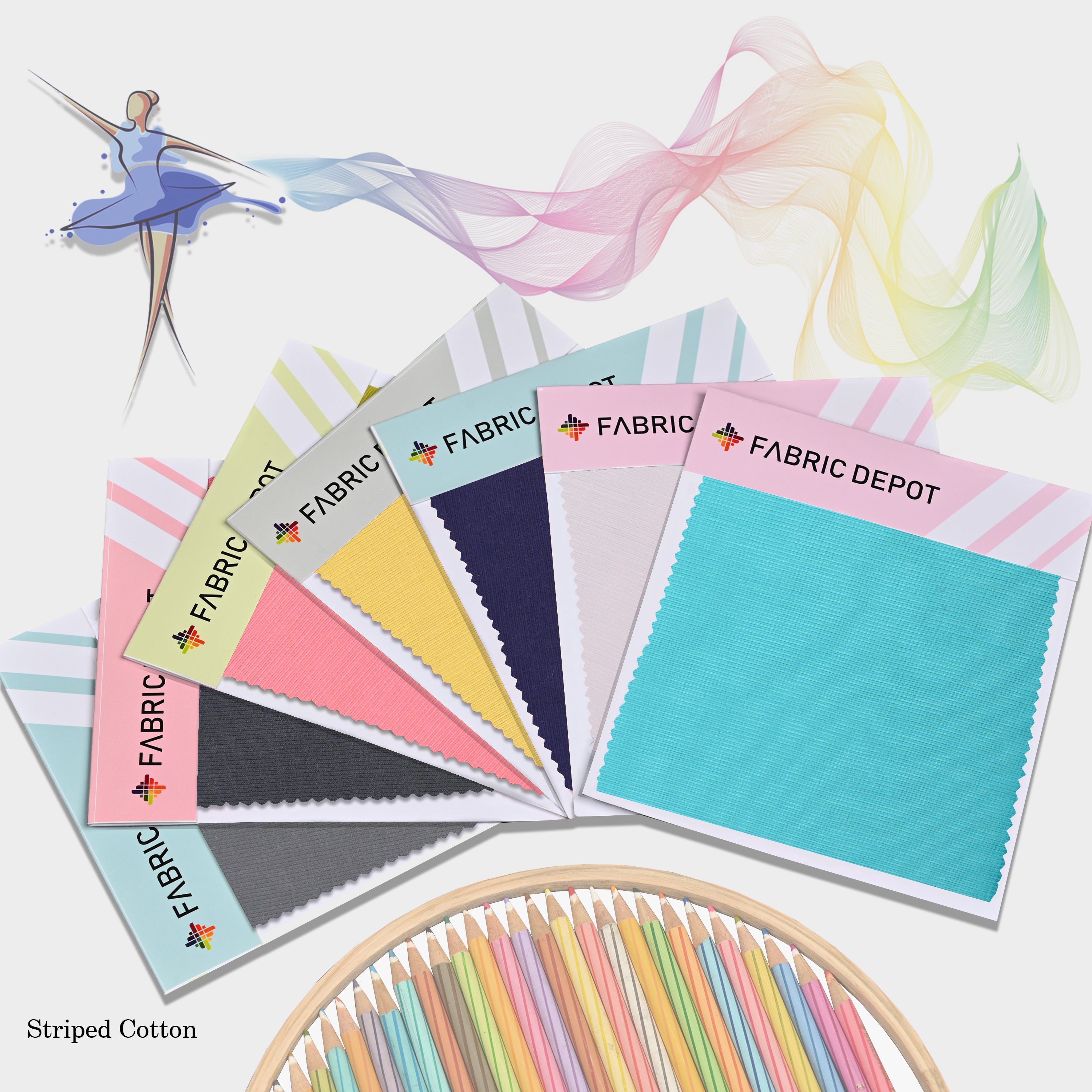 Striped Cotton-Swatch Card