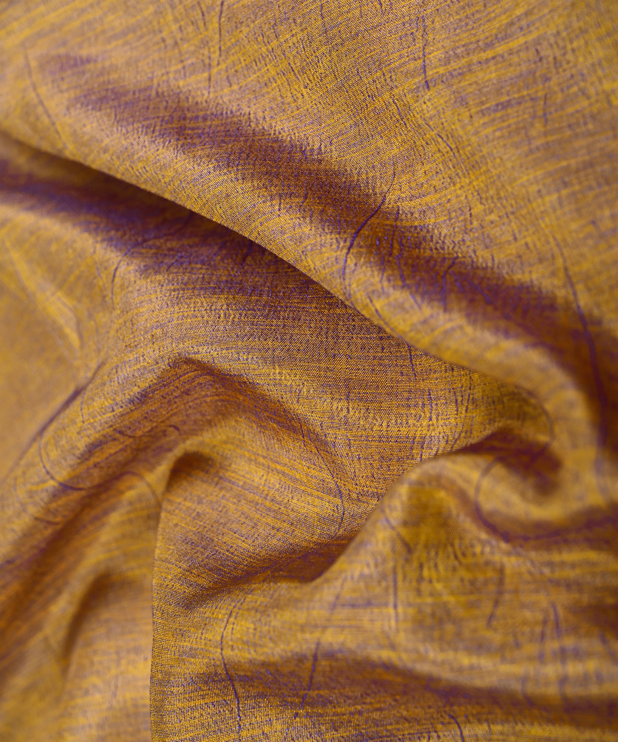 Dusty Gold Textured Semi Silk Fabric