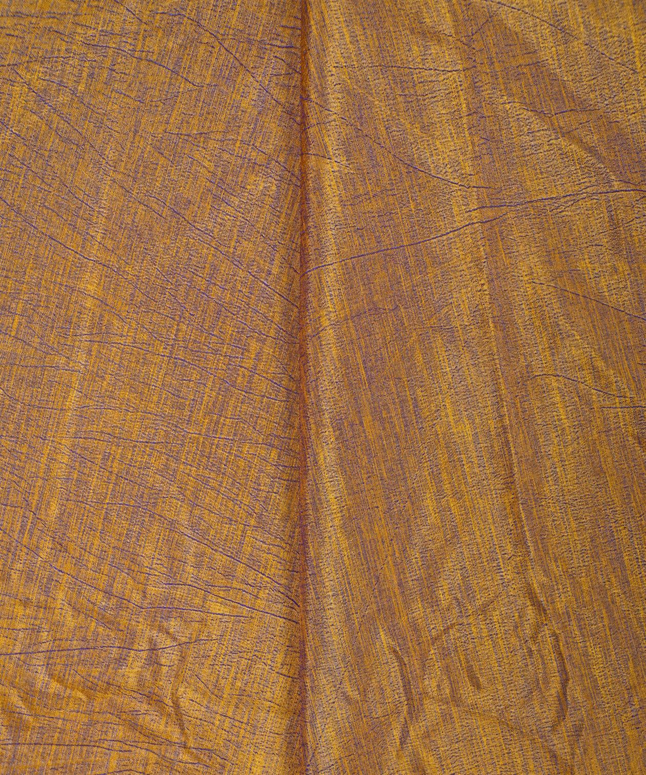 Dusty Gold Textured Semi Silk Fabric