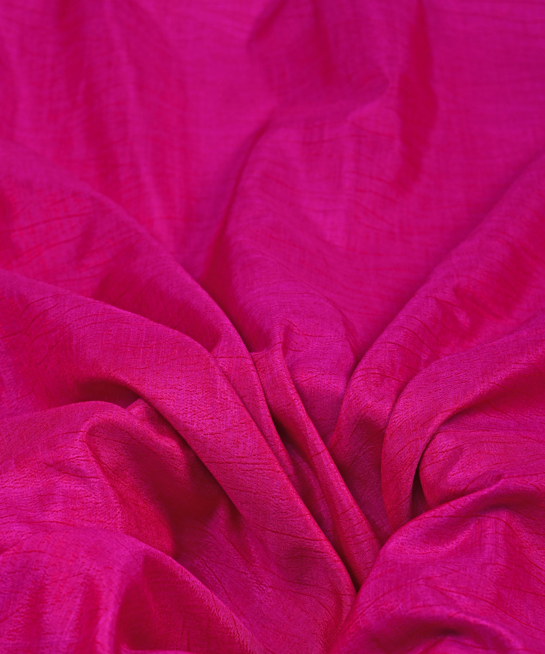 Hot Pink Textured Semi Silk Fabric