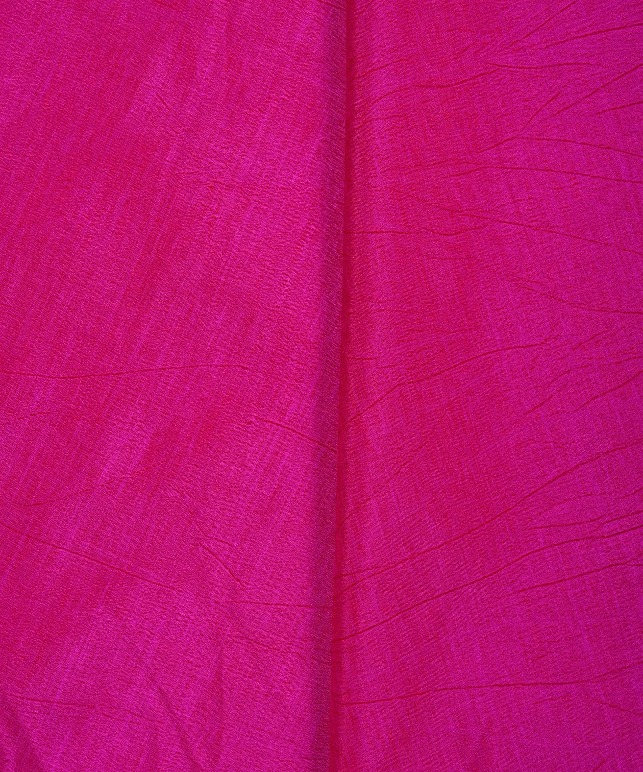 Hot Pink Textured Semi Silk Fabric