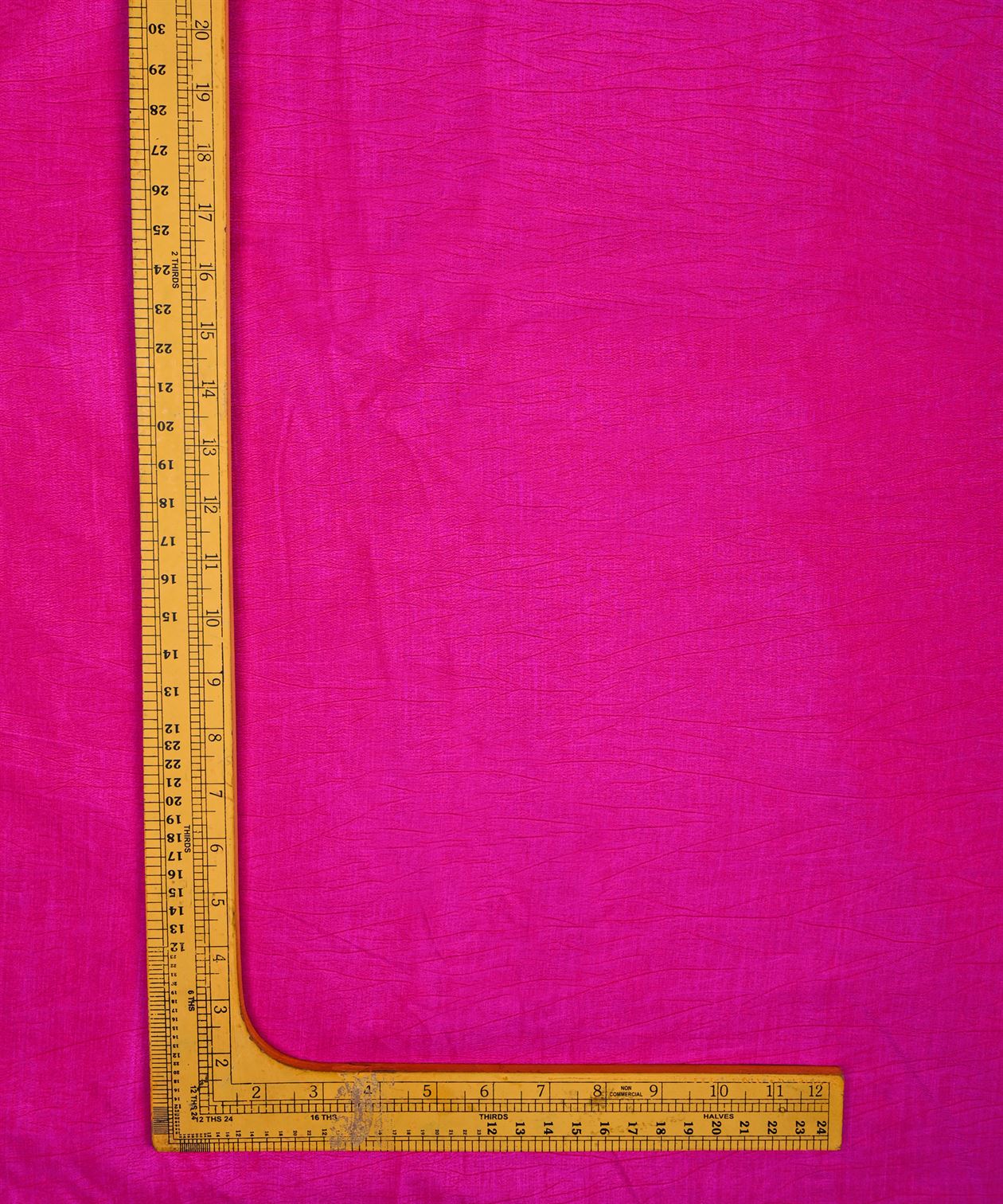 Hot Pink Textured Semi Silk Fabric