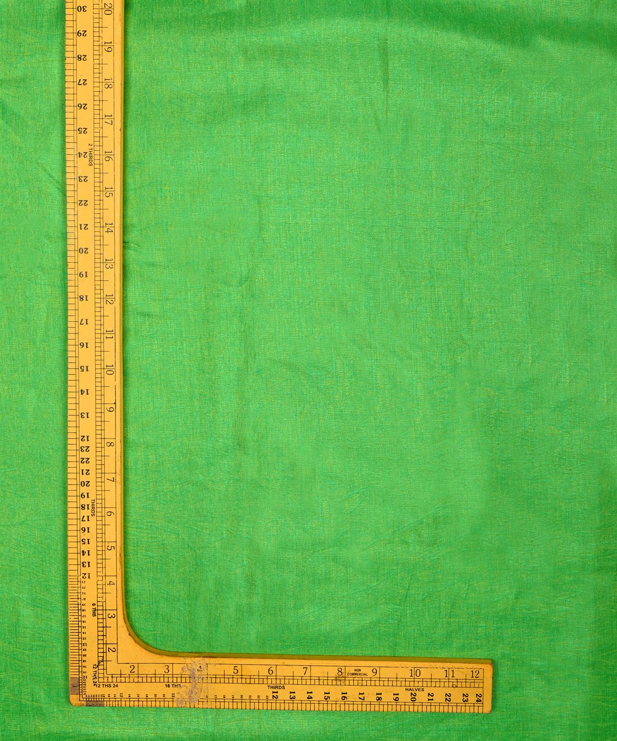 Parrot Green Textured Semi Silk Fabric