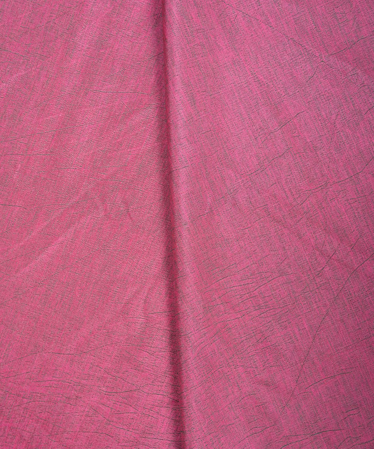 Pink Textured Semi Silk Fabric