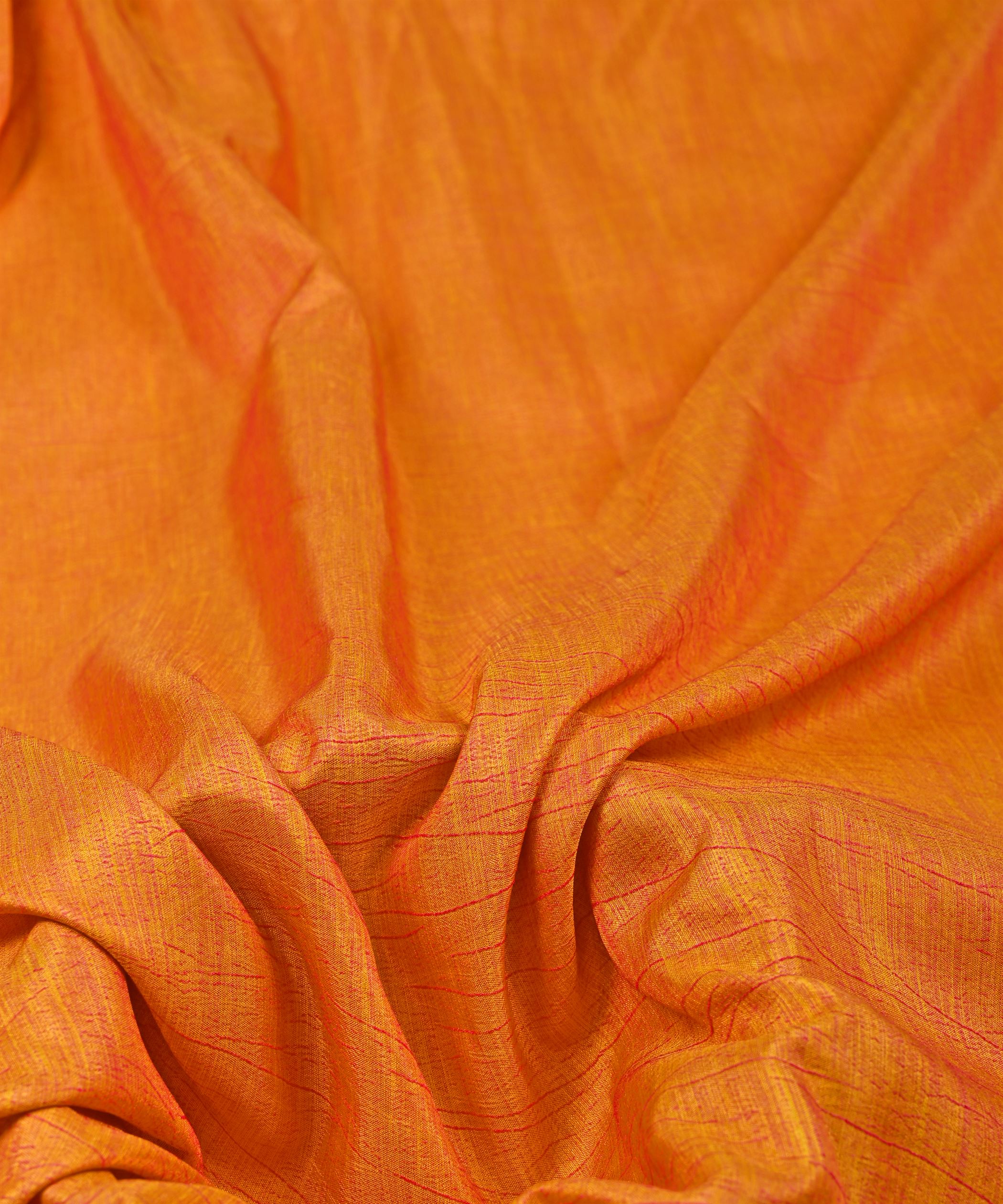 Yellow Textured Semi Silk Fabric