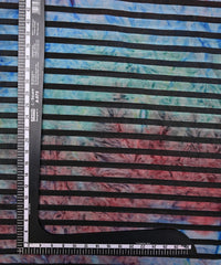 Blue Tie and Dye Georgette Fabric with Zebra Stripes