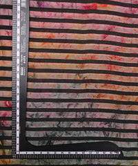 Light Peach Tie and Dye Georgette Fabric with Zebra Stripes