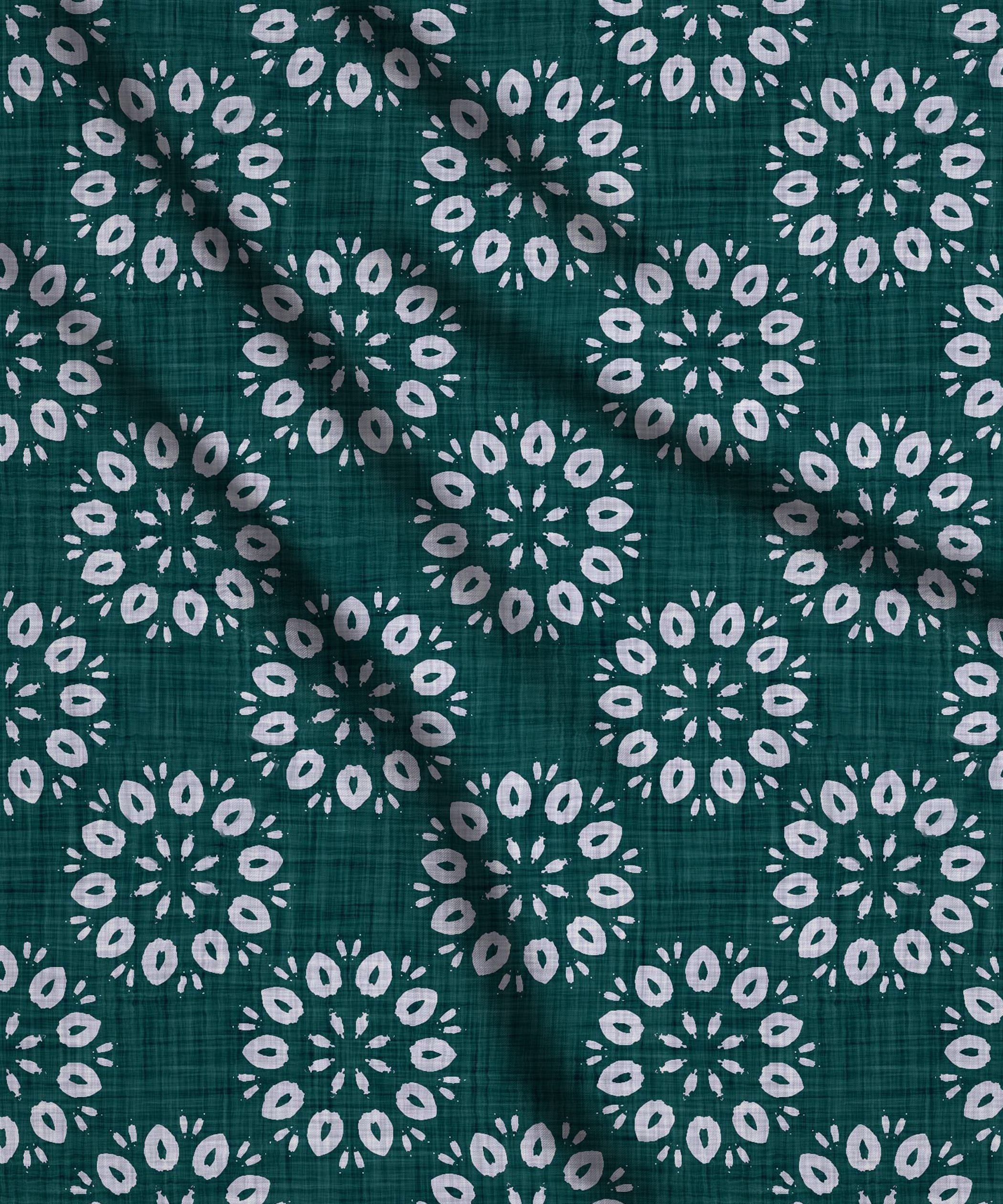 Turquoise-Batik Print