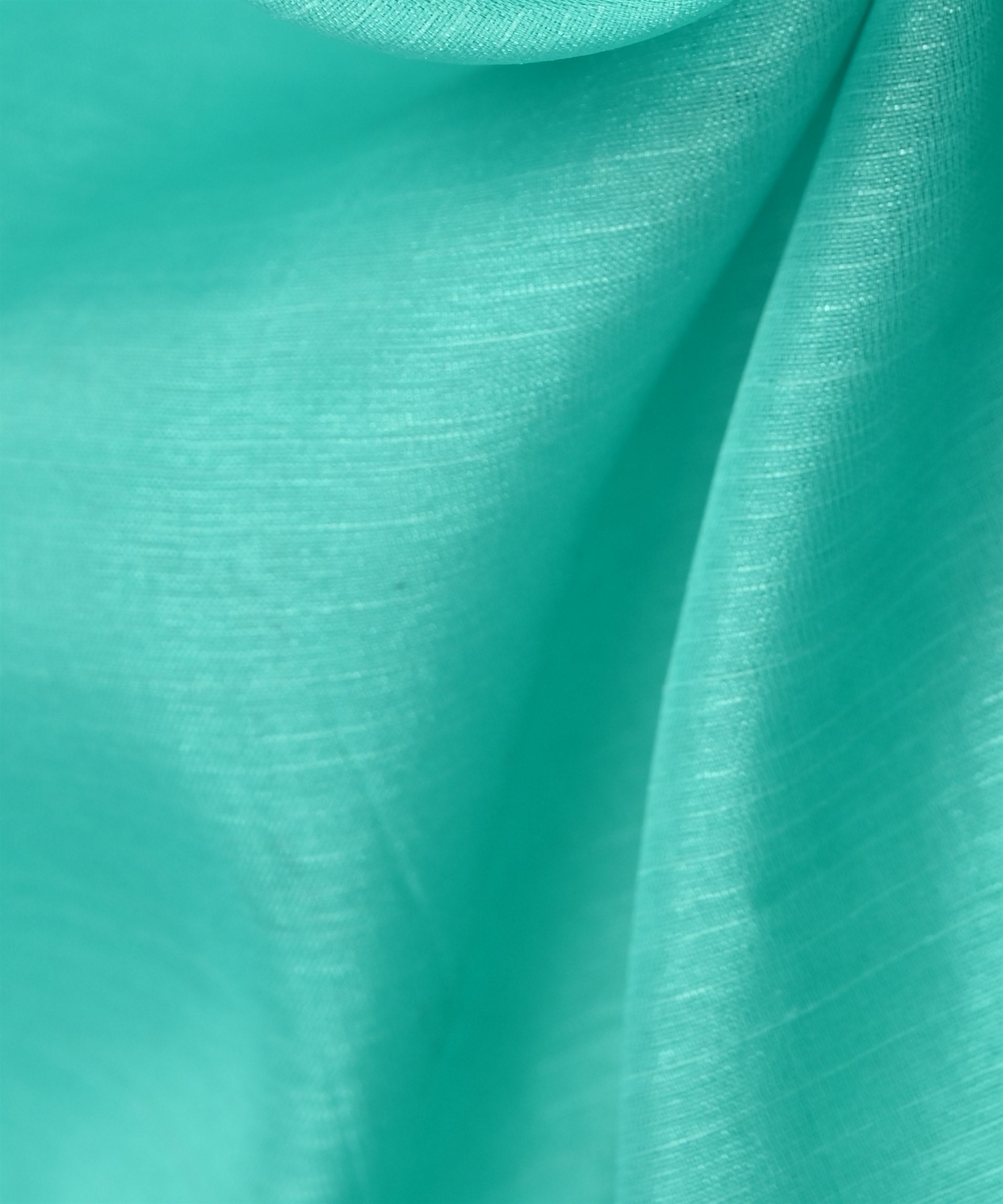 Aqua Green Plain Dyed Tussar Silk Fabric