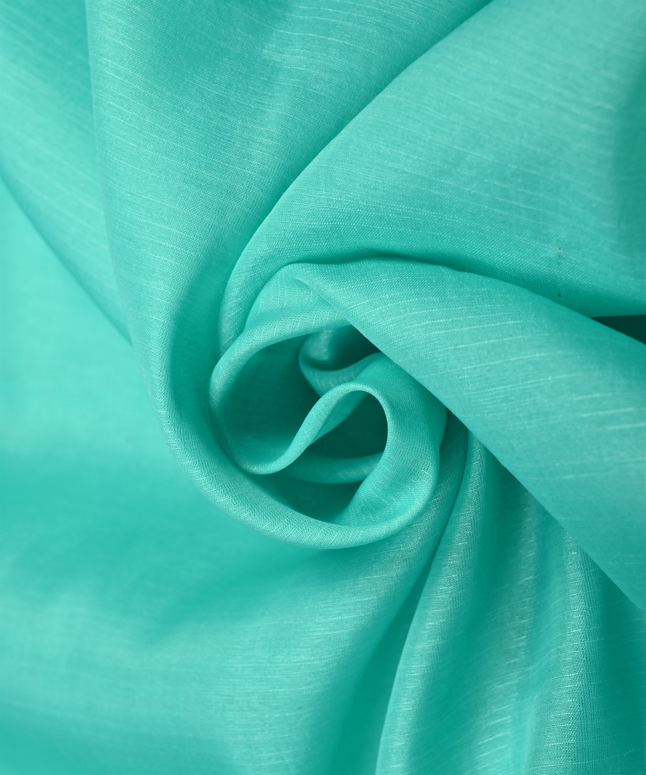 Aqua Green Plain Dyed Tussar Silk Fabric