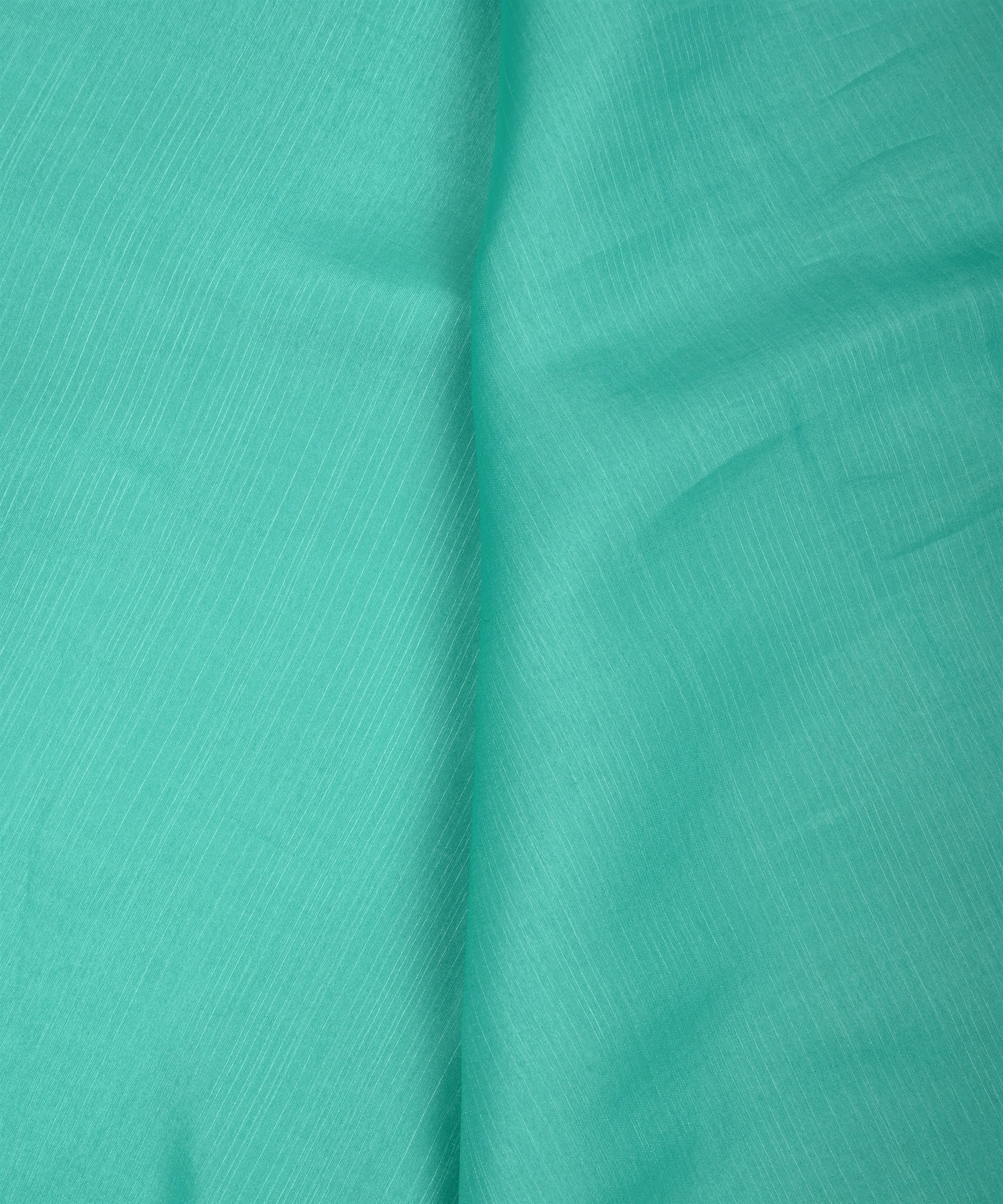 Aqua Green Plain Dyed Tussar Silk Fabric