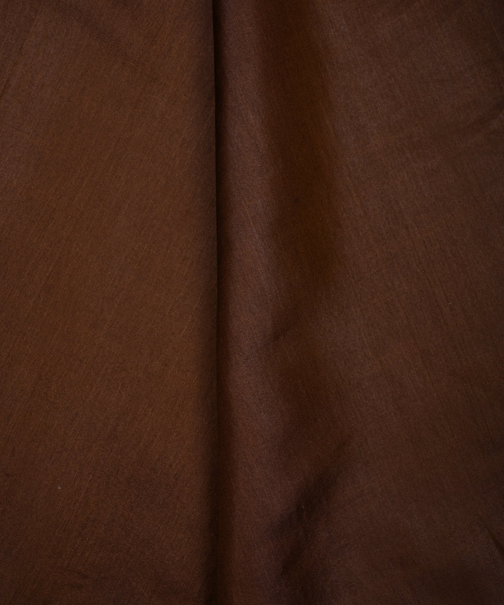 Coffee Brown Plain Dyed Tussar Silk Fabric