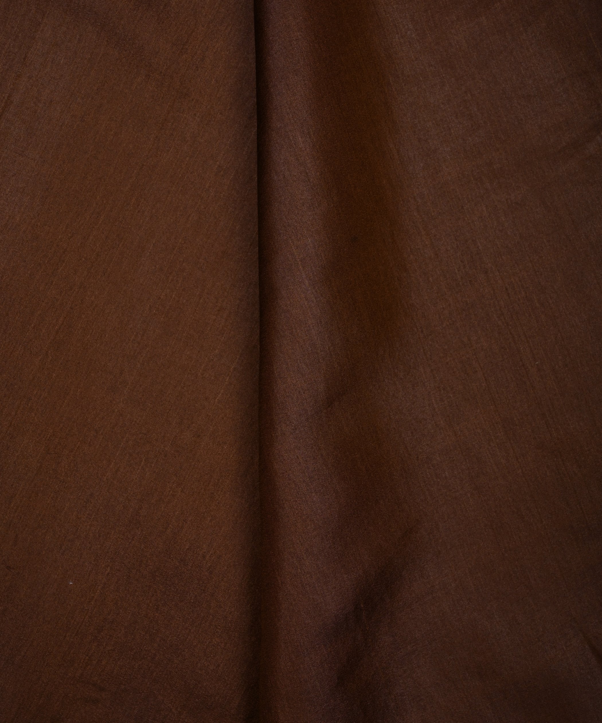 Coffee Brown Plain Dyed Tussar Silk Fabric