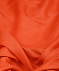 Coral Plain Dyed Tussar Silk Fabric