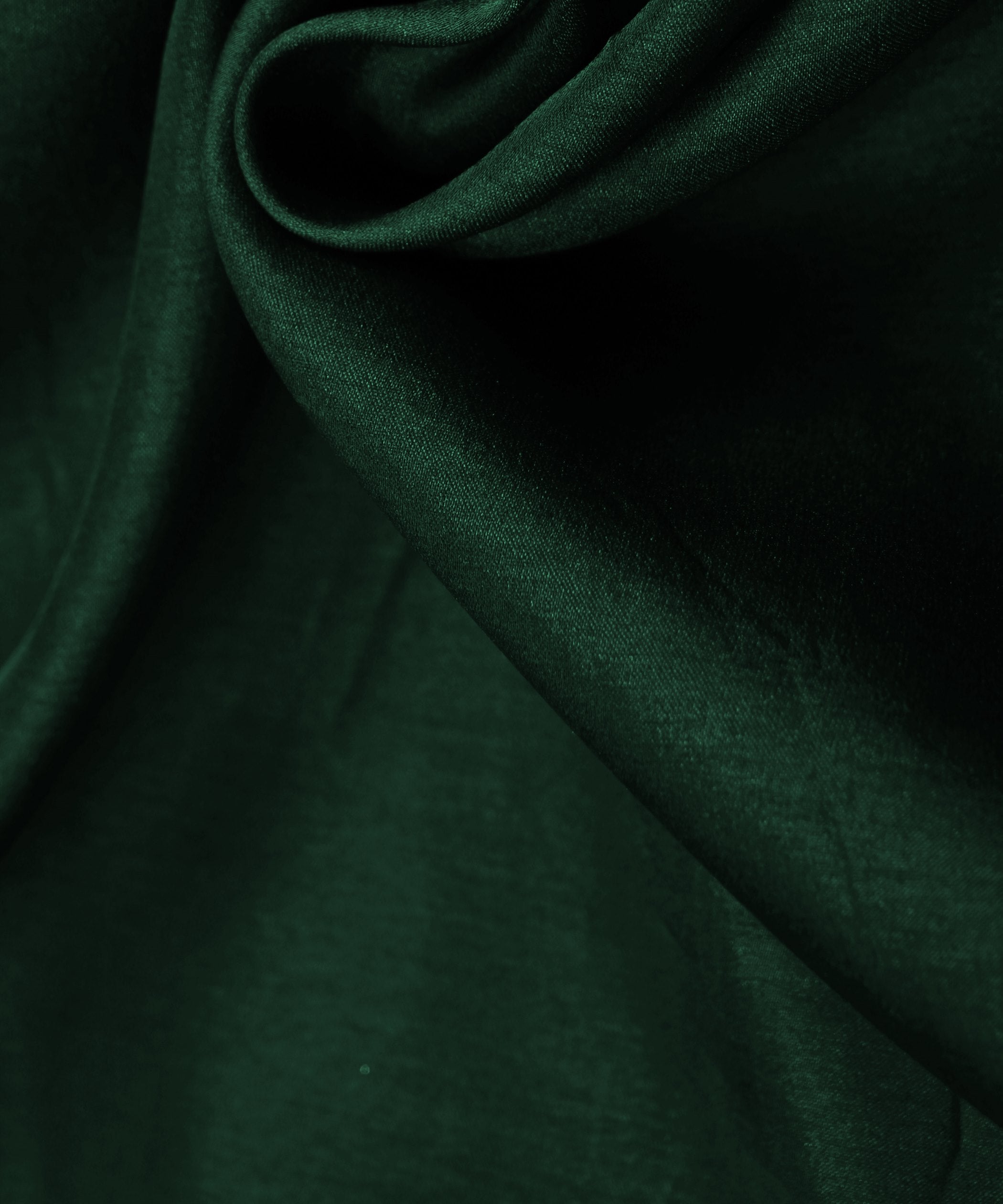 Dark Green Plain Dyed Tussar Silk Fabric