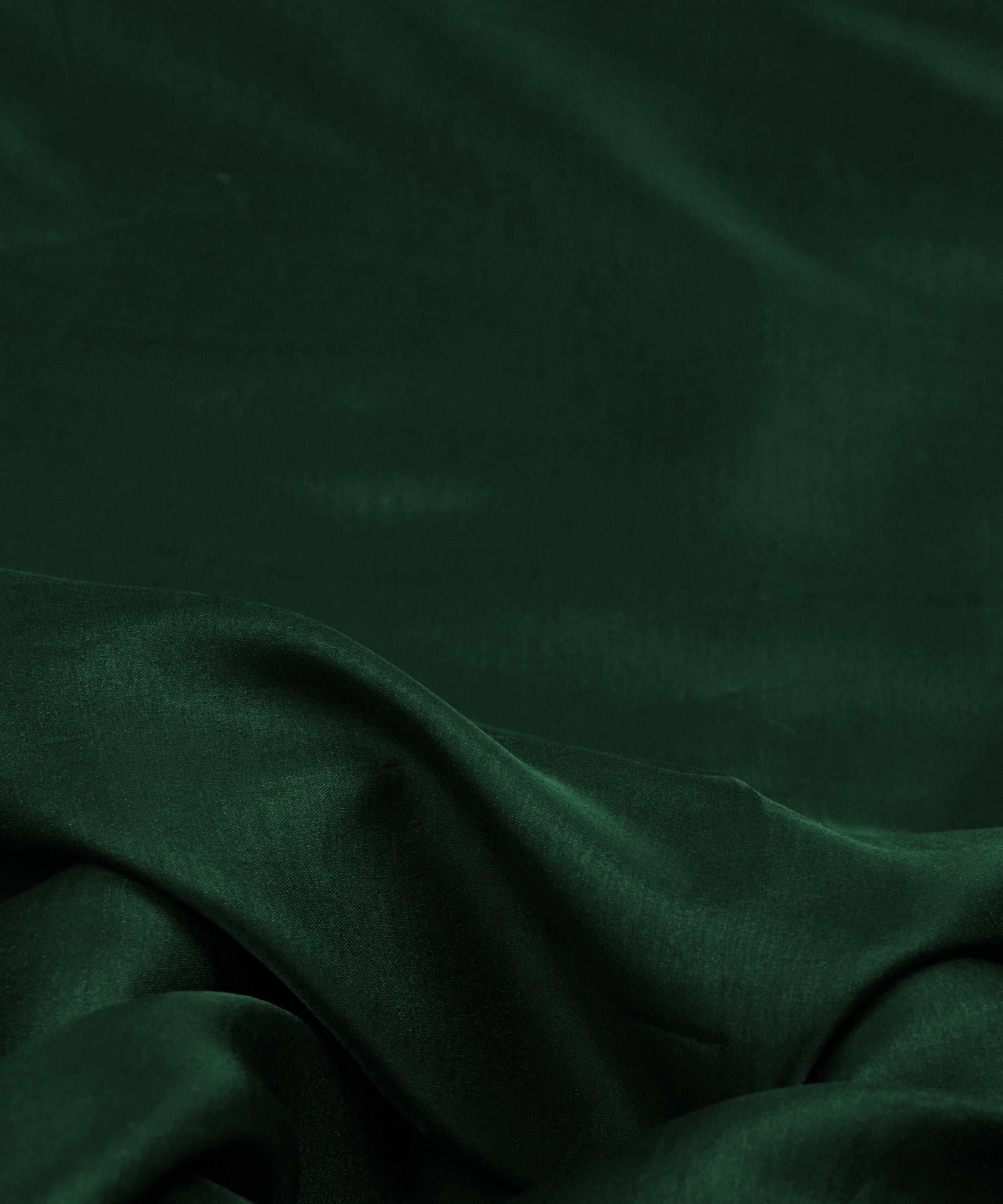 Dark Green Plain Dyed Tussar Silk Fabric