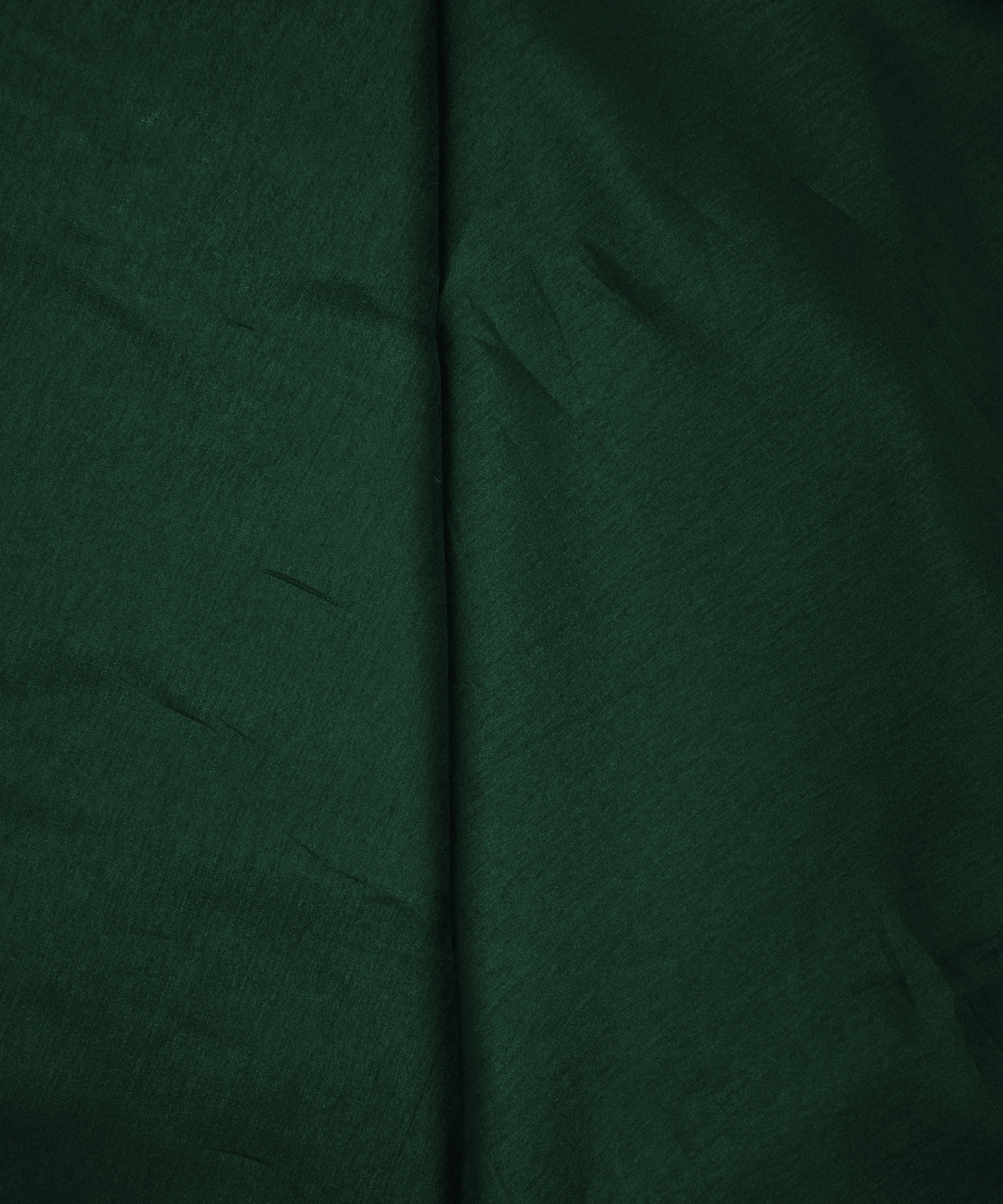 Dark Green Plain Dyed Tussar Silk Fabric