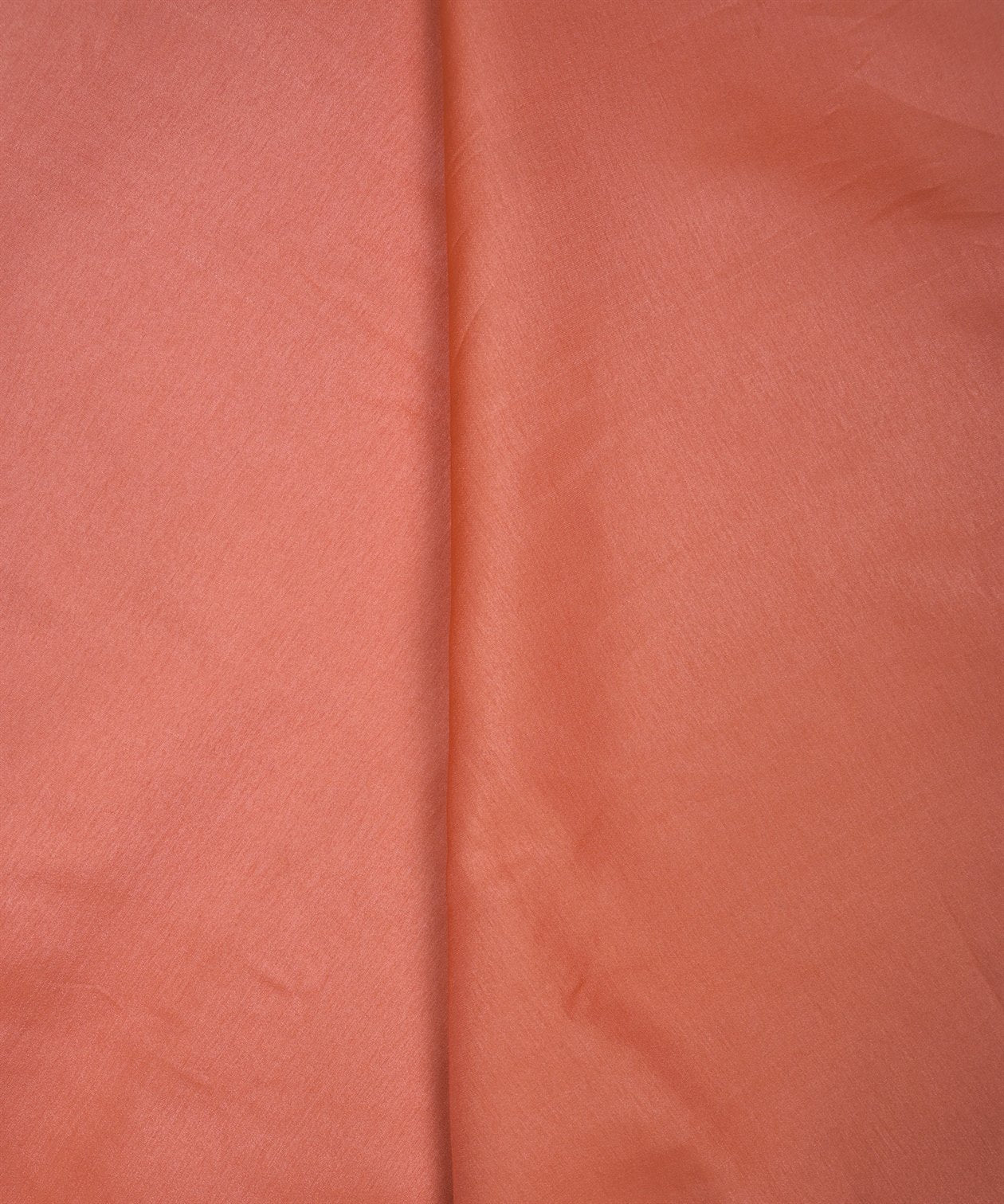 Dark Peach Plain Dyed Tussar Silk Fabric