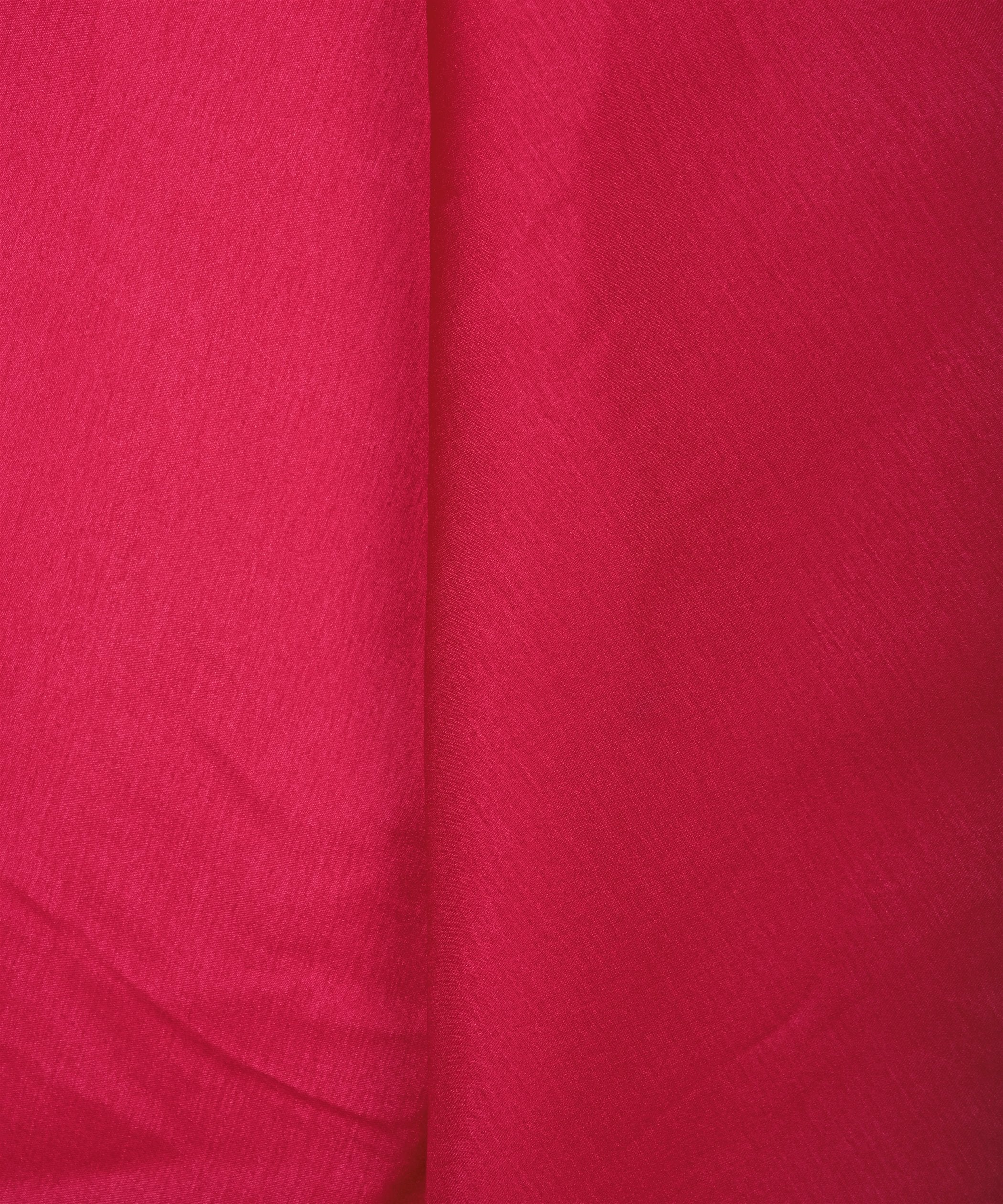 Hot Pink Plain Dyed Tussar Silk Fabric