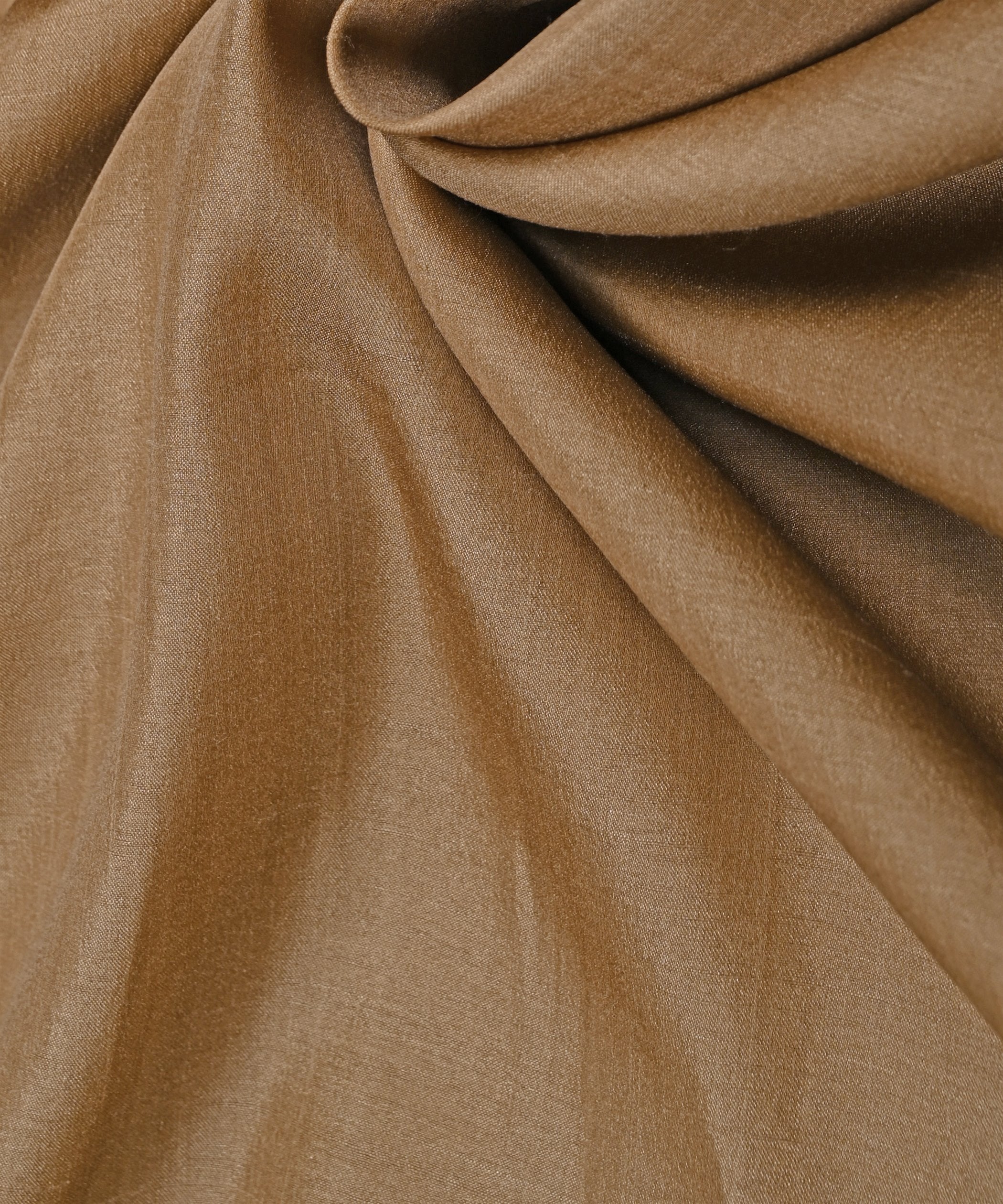 Light Brown Plain Dyed Tussar Silk Fabric