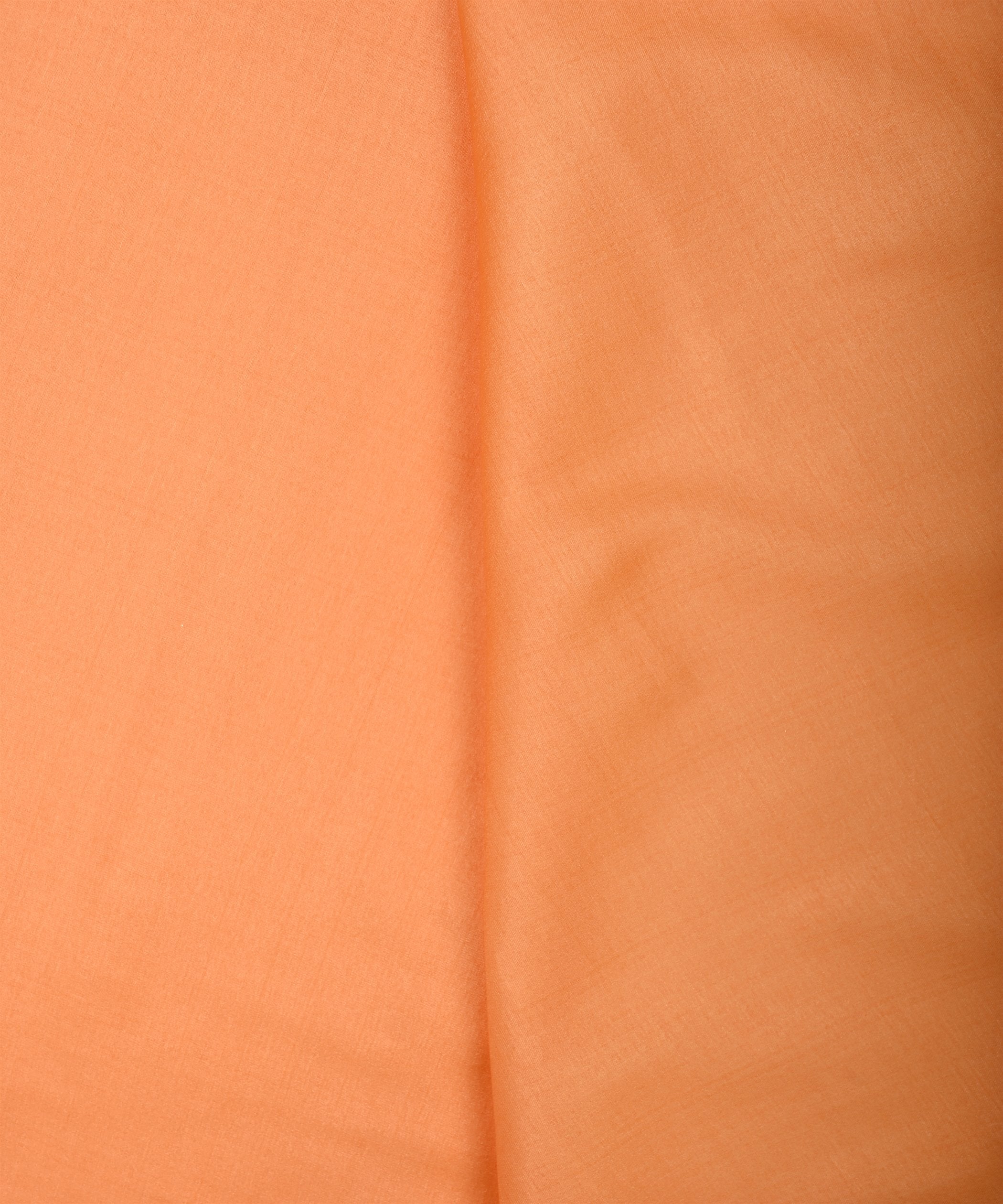 Light Orange Plain Dyed Tussar Silk Fabric