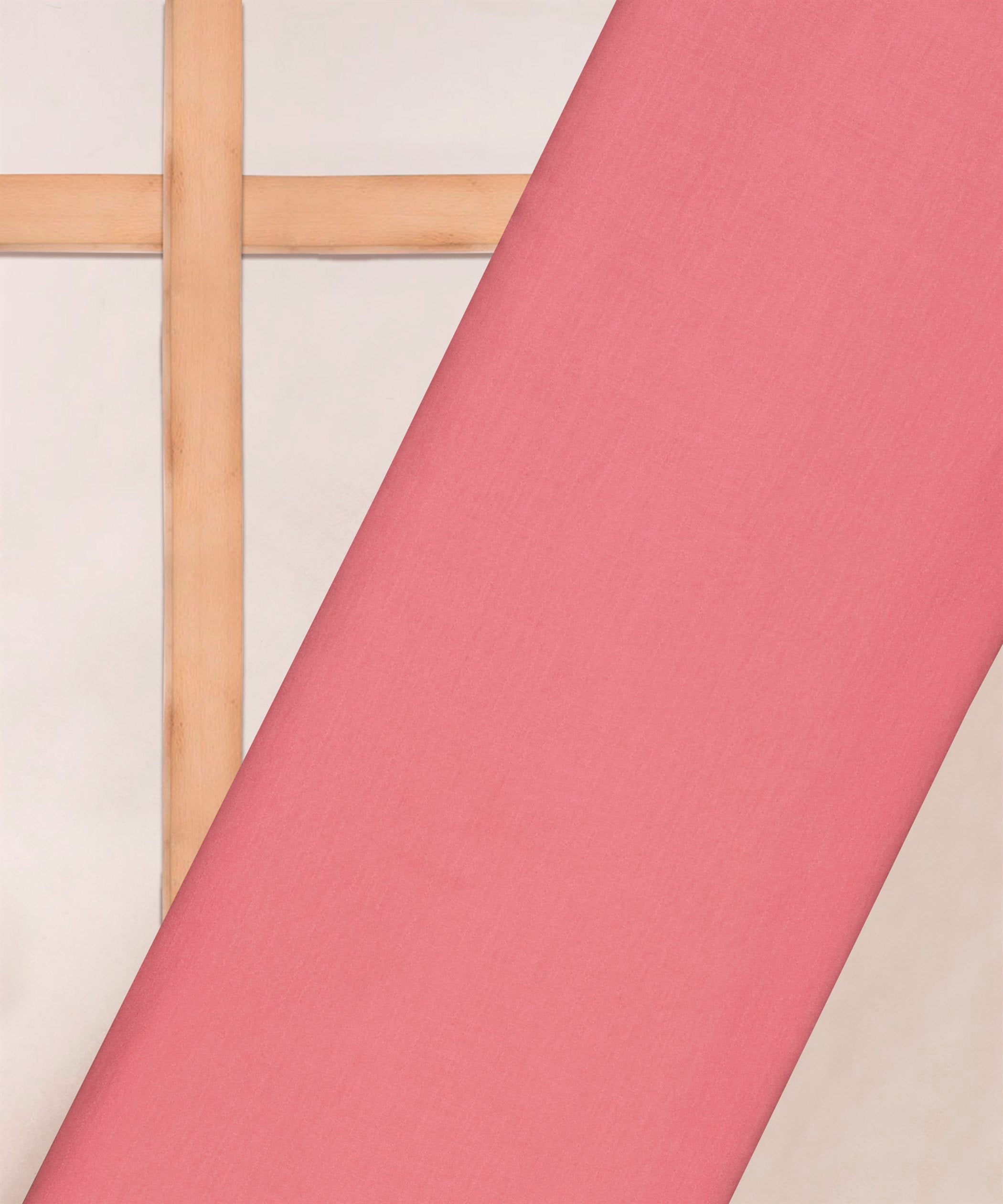 Light Pink Plain Dyed Tussar Silk Fabric