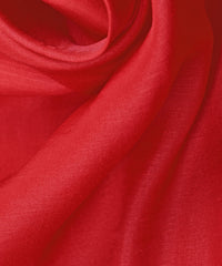 Light Red Plain Dyed Tussar Silk Fabric