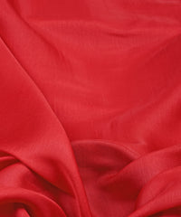 Light Red Plain Dyed Tussar Silk Fabric