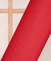 Light Red Plain Dyed Tussar Silk Fabric
